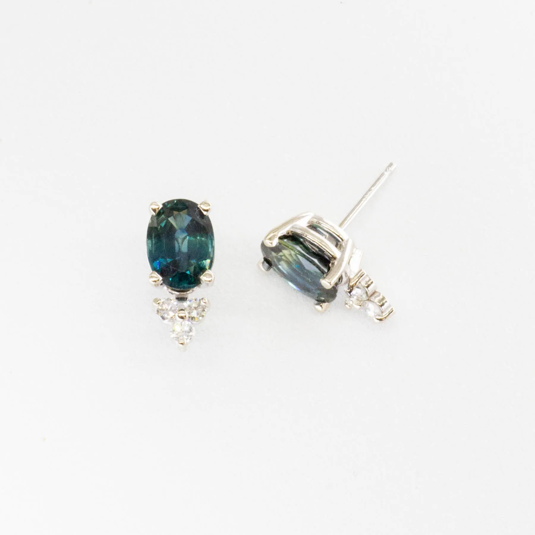 100 Ways' Oval Sapphire and Diamond Earrings | 3.18ctw, 0.21ctw |