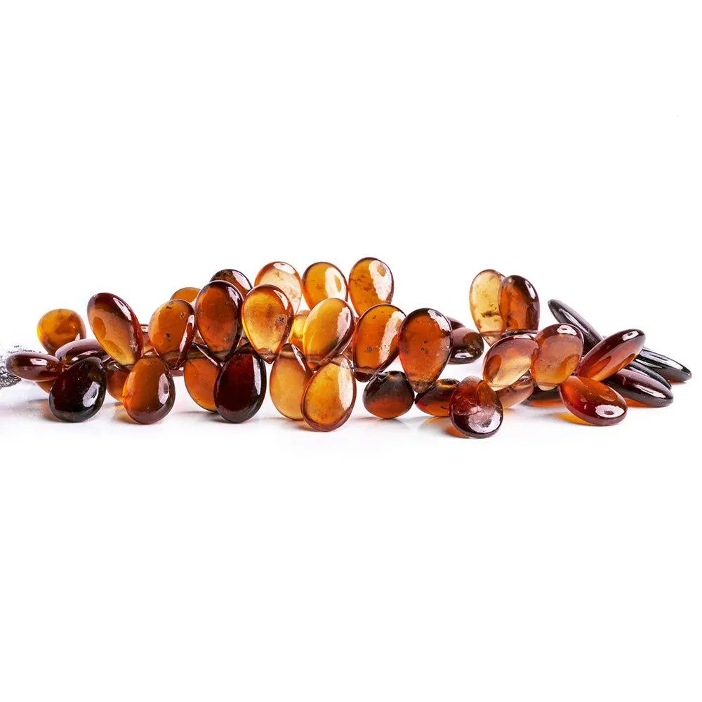 10mm Hessonite Garnet Plain Pear Beads 8 inch 64 pieces