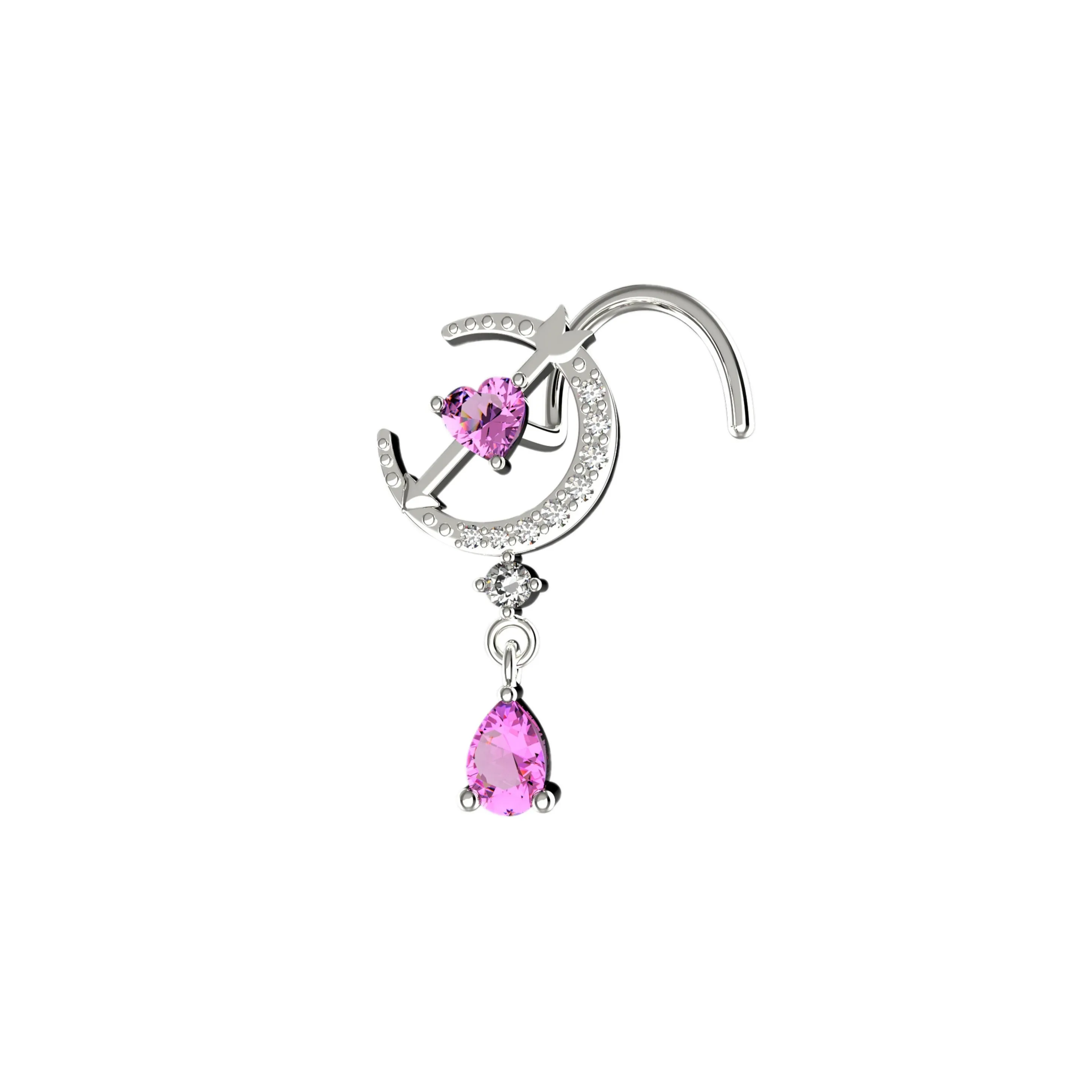 14k Gold Nose Piercing Stud – Minimal & Elegant Jewelry