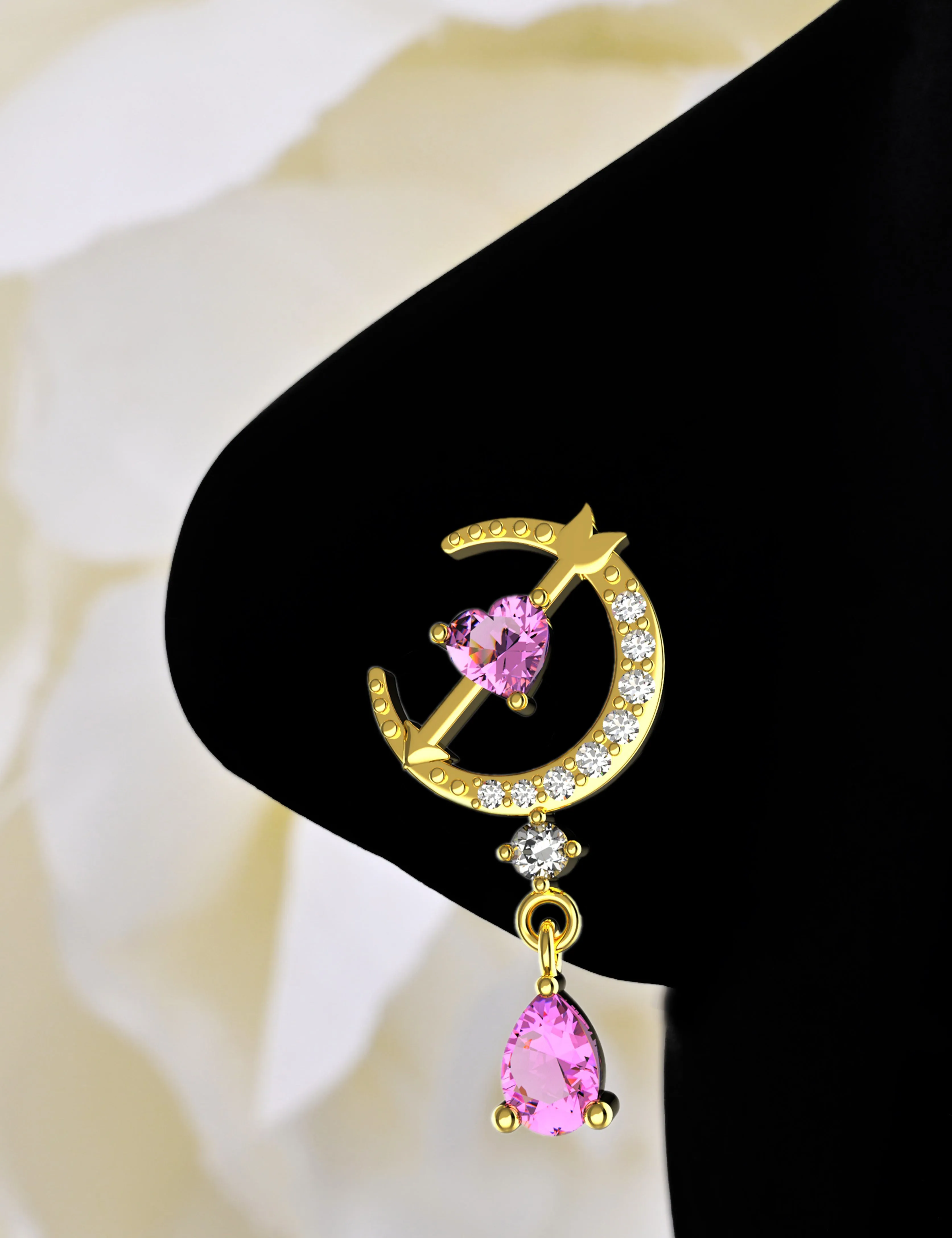 14k Gold Nose Piercing Stud – Minimal & Elegant Jewelry