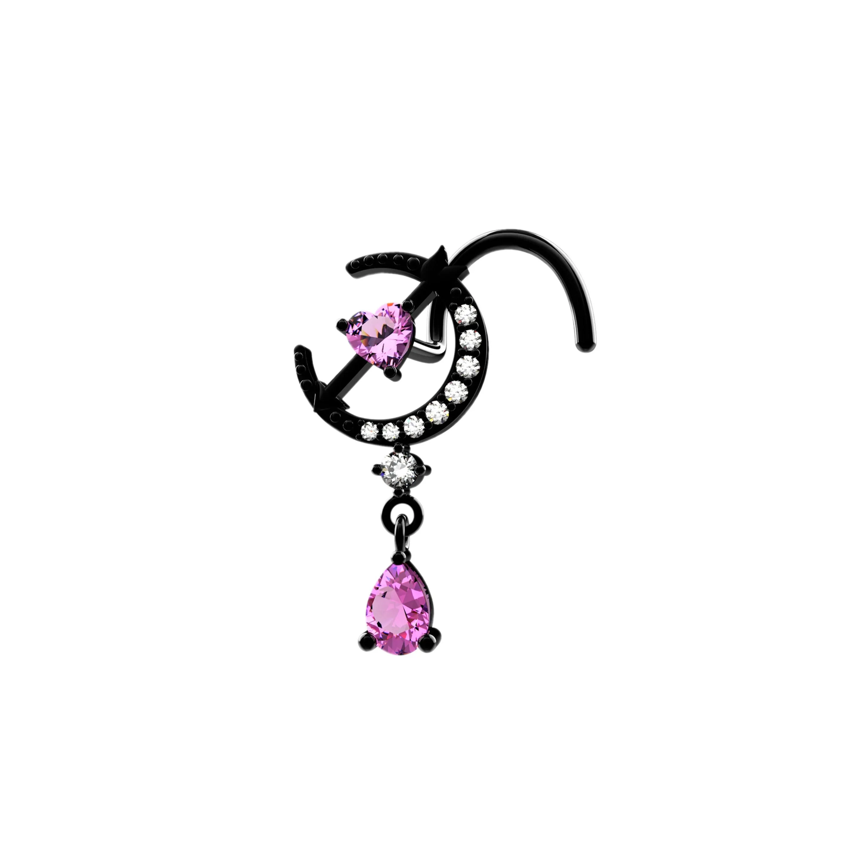 14k Gold Nose Piercing Stud – Minimal & Elegant Jewelry