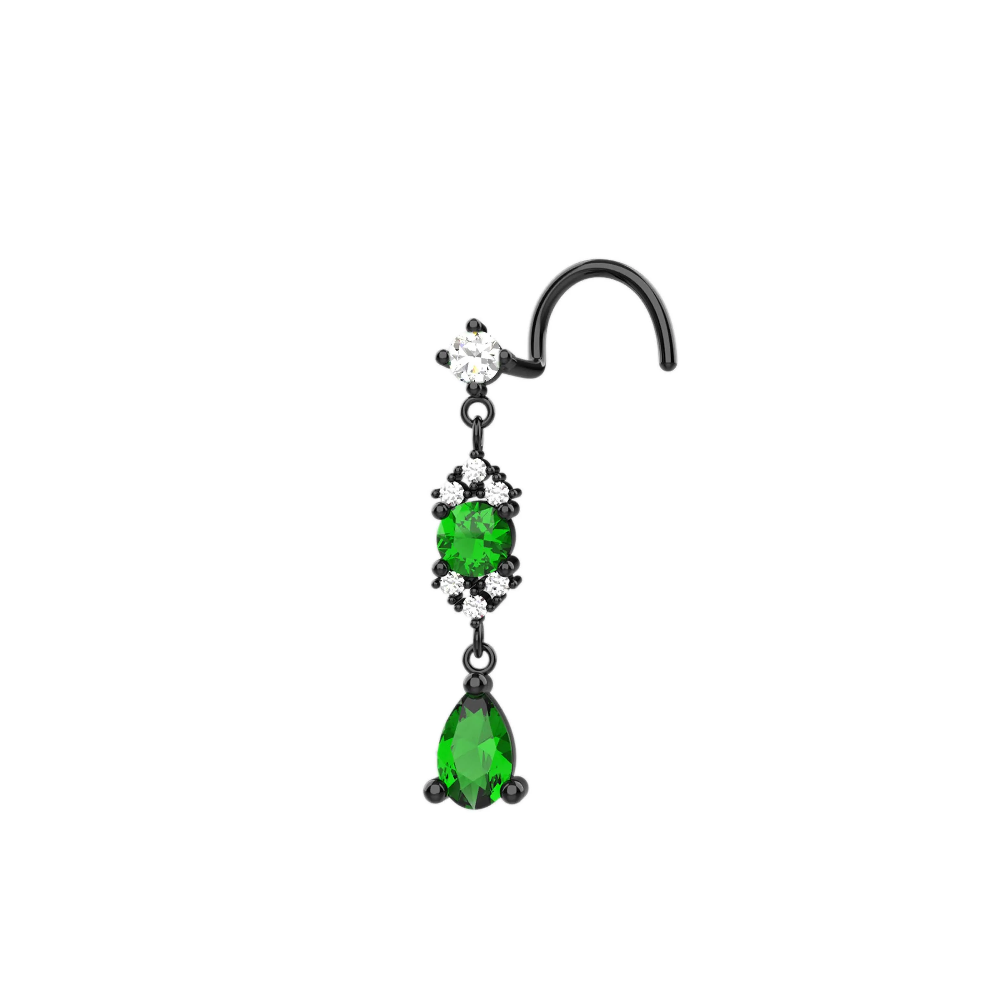 14K Gold Nose Ring & Dangle Nose Piercing Jewelry
