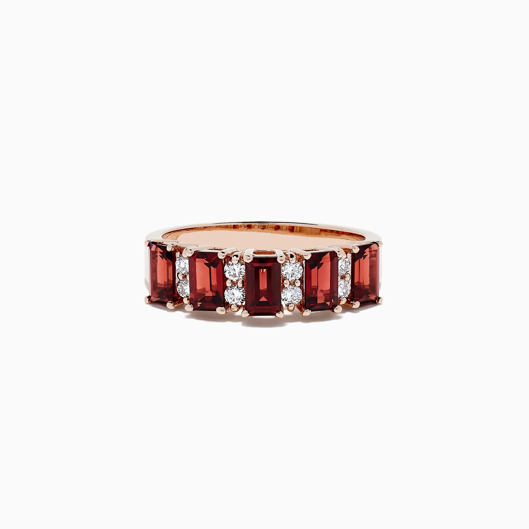 14K Rose Gold Rhodolite Garnet and Diamond Ring, 2.34 TCW