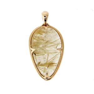 14K Rutilated Quartz Pendant