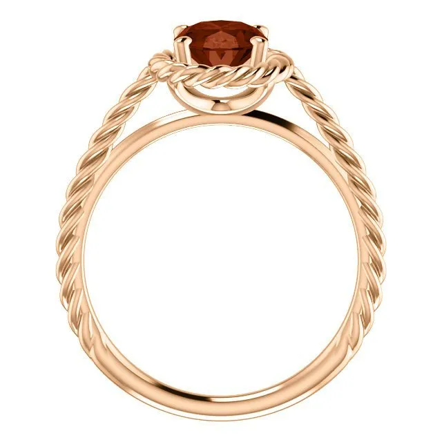 14KT GOLD 2.00 CARAT OVAL GARNET RING