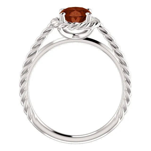 14KT GOLD 2.00 CARAT OVAL GARNET RING