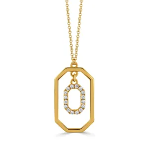 18K YELLOW GOLD DIAMOND NECKLACE