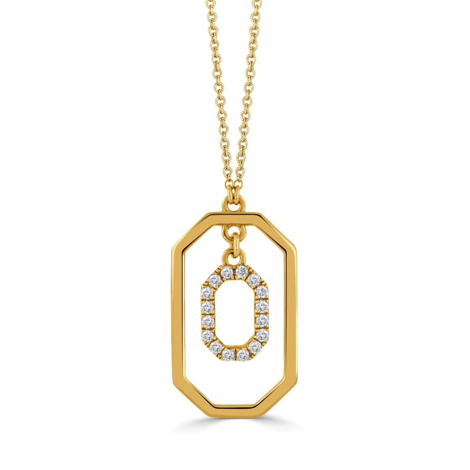 18K YELLOW GOLD DIAMOND NECKLACE