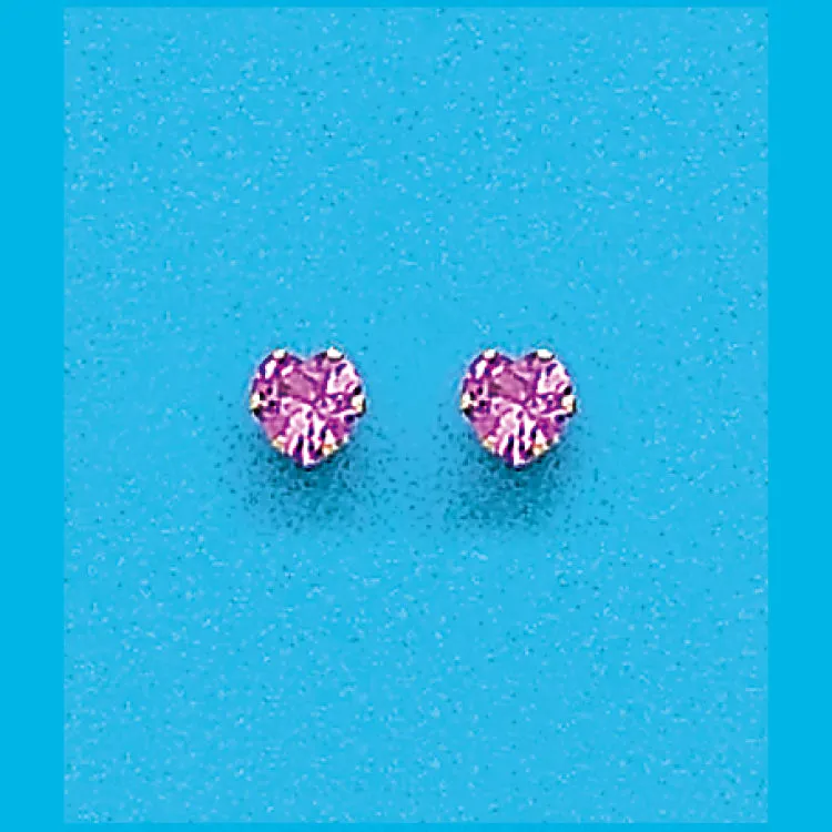 5x5 Heart Created Pink Sapphire