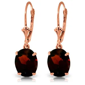6.25 Carat 14K Solid Rose Gold Garnet Decadence Earrings
