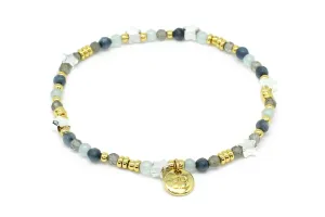 Alcor Gold Stretch Gemstone Bracelet