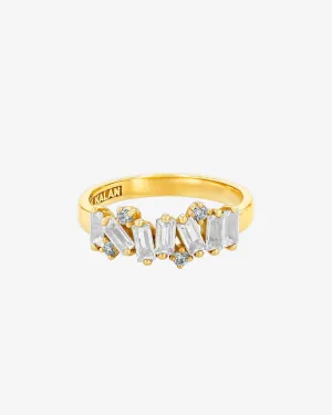 Amalfi Burst White Topaz Half Band
