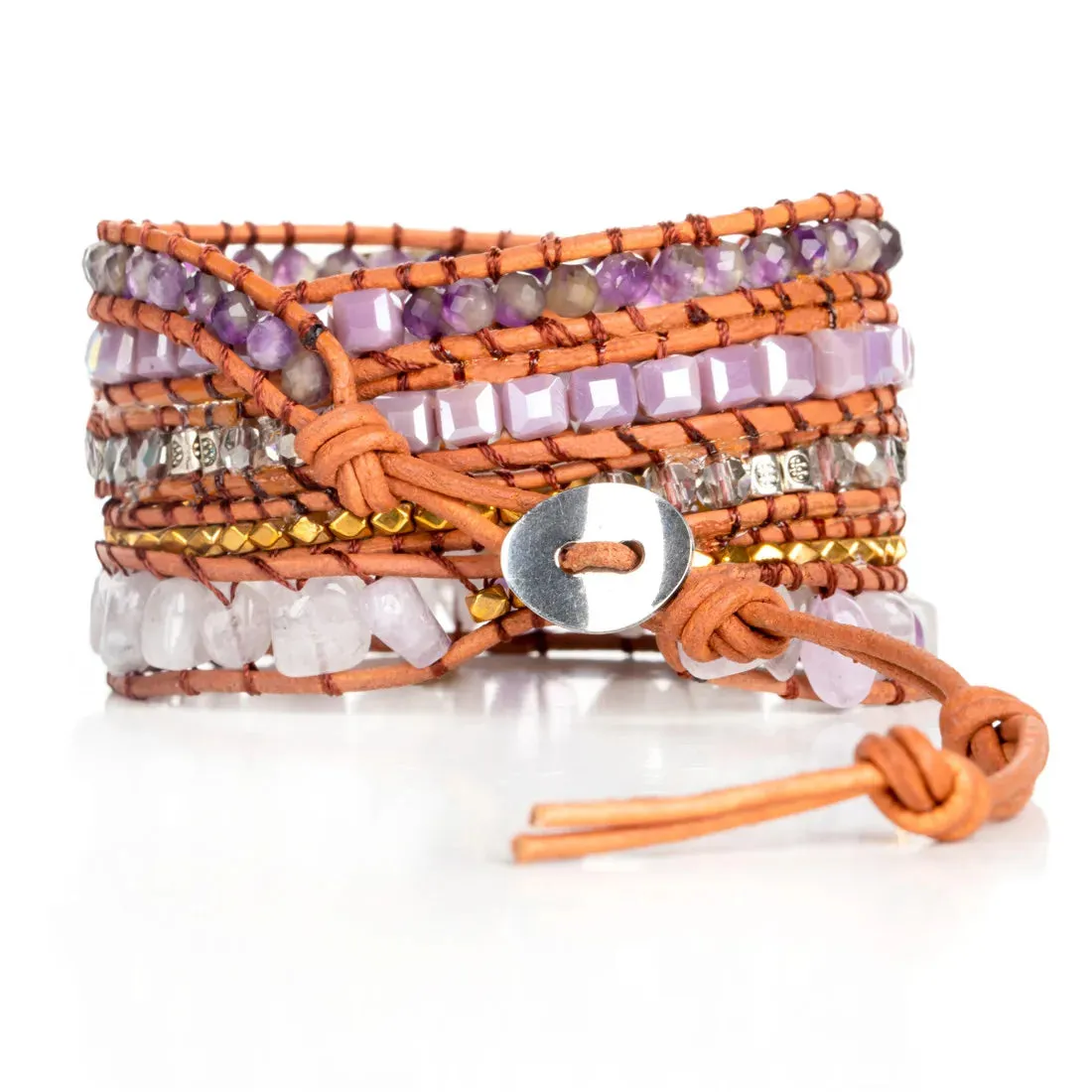 Amethyst & Crystals Bohemian Bracelet