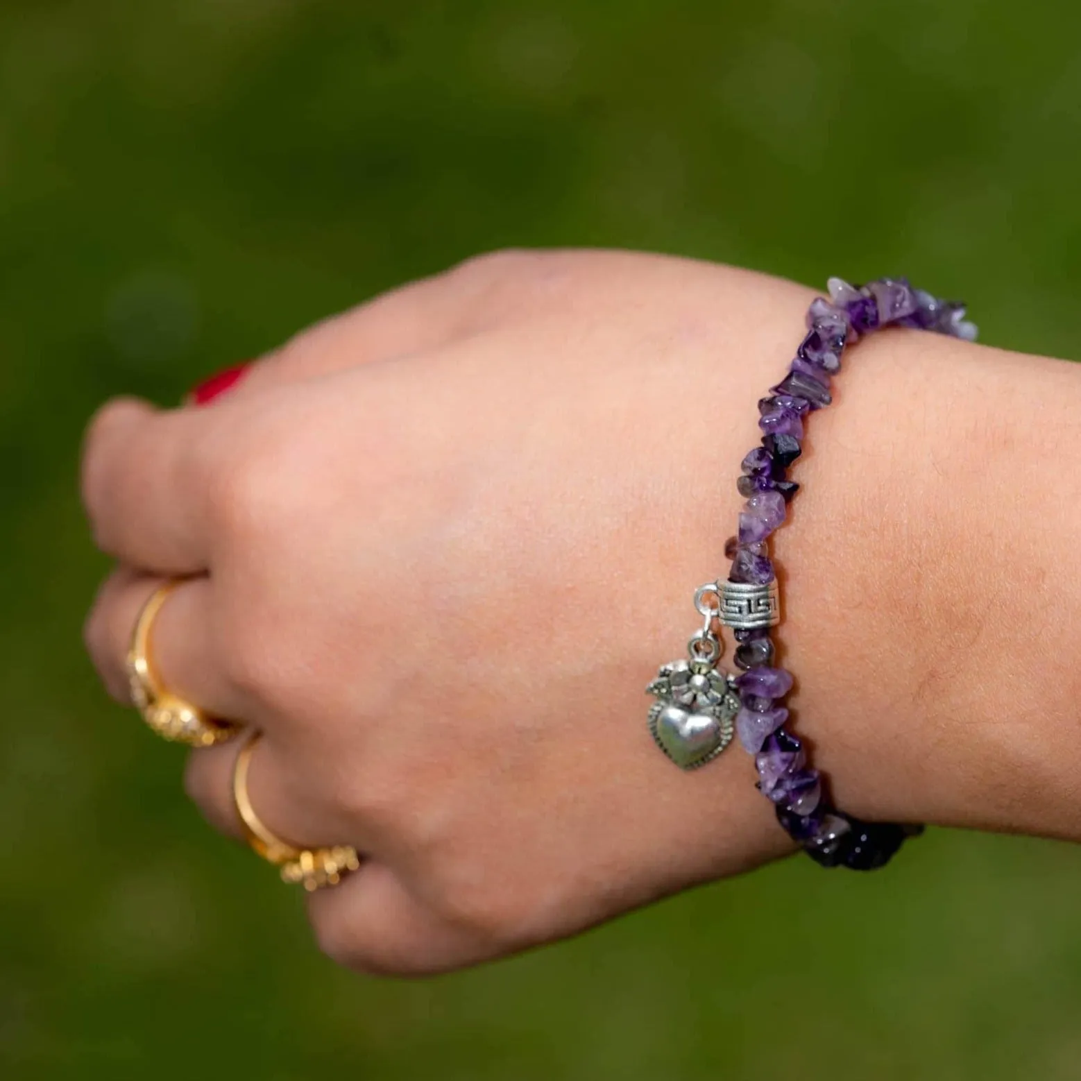 Amethyst Chip Bracelet