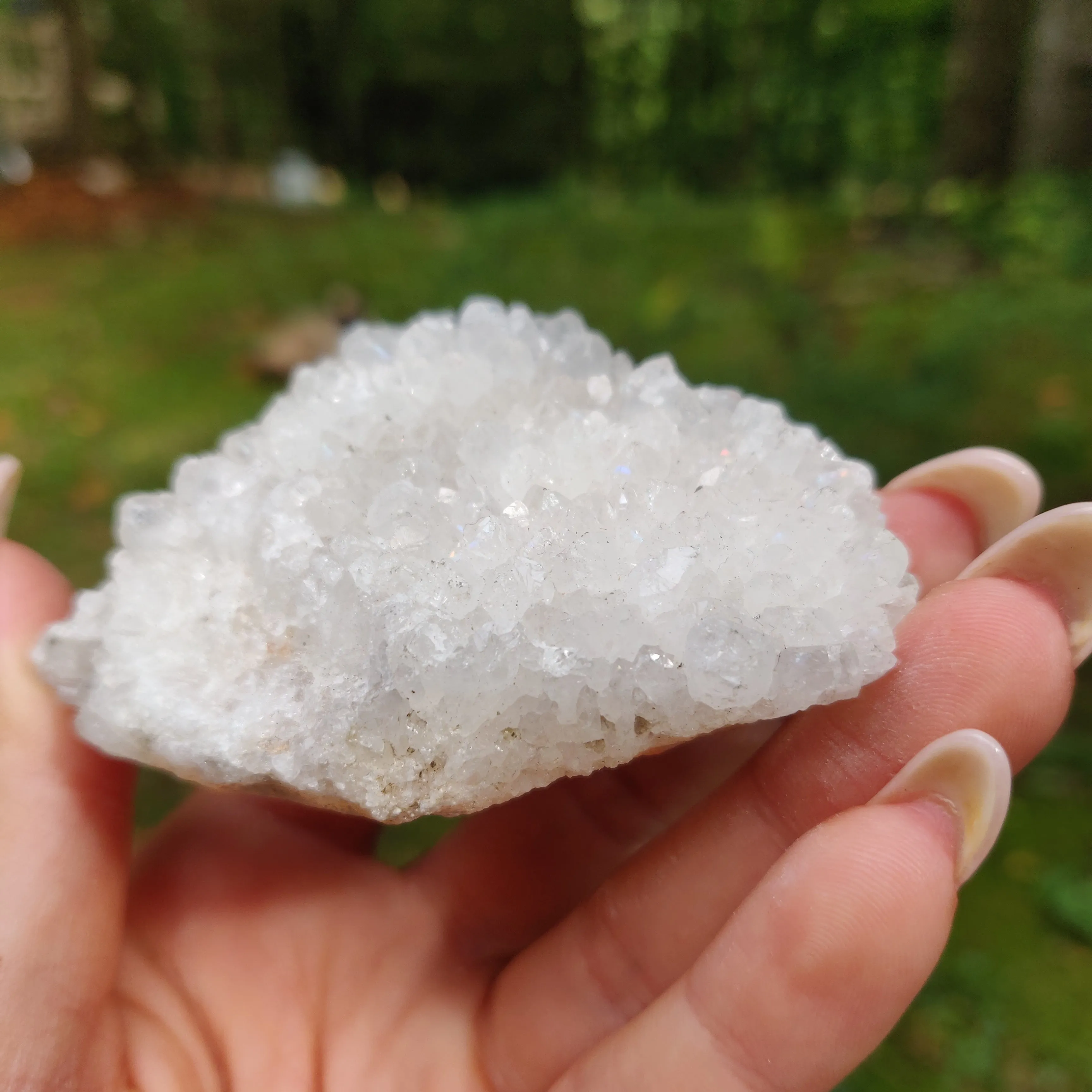 Anandalite Cluster, Natural Aurora Quartz Cluster (#5AN)