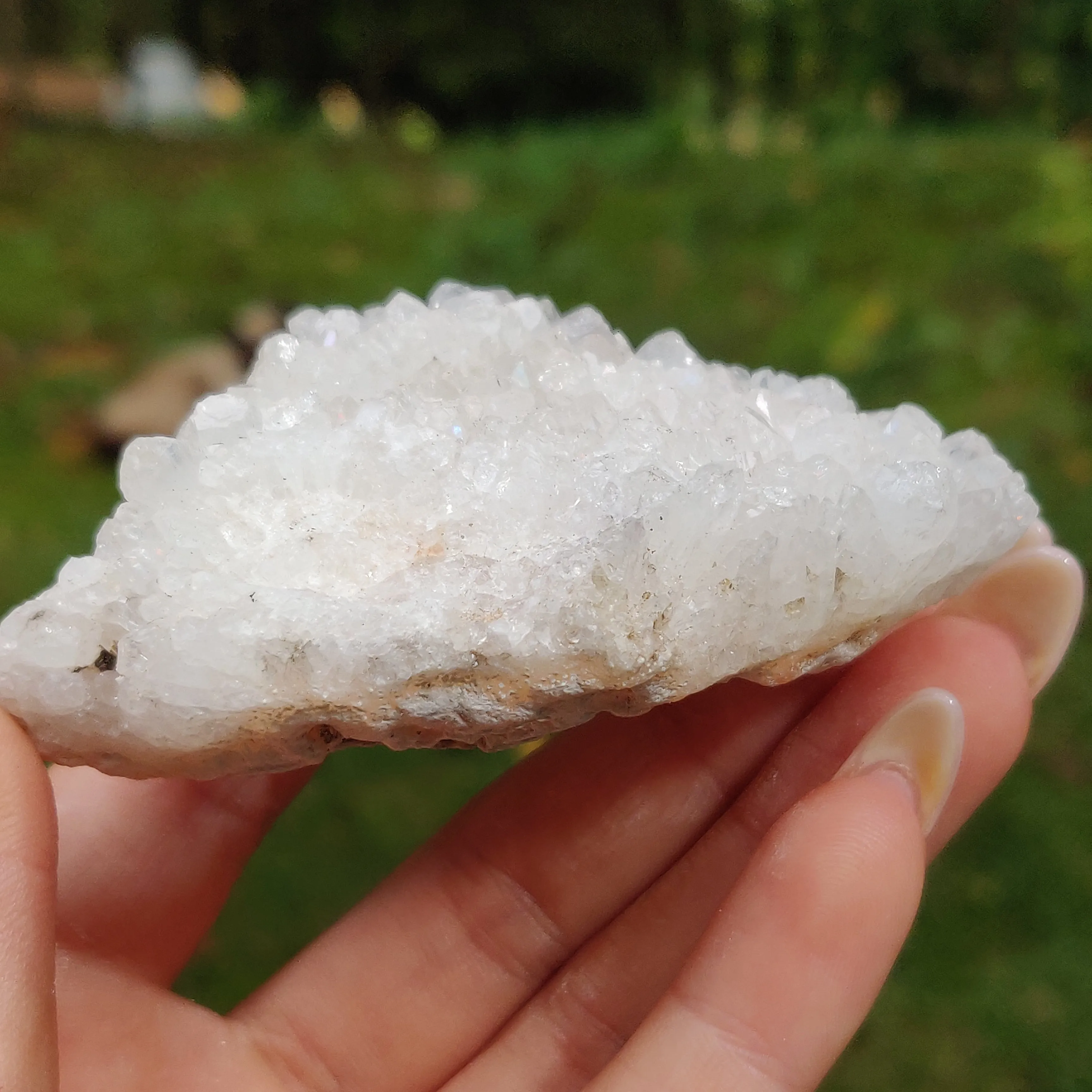 Anandalite Cluster, Natural Aurora Quartz Cluster (#5AN)