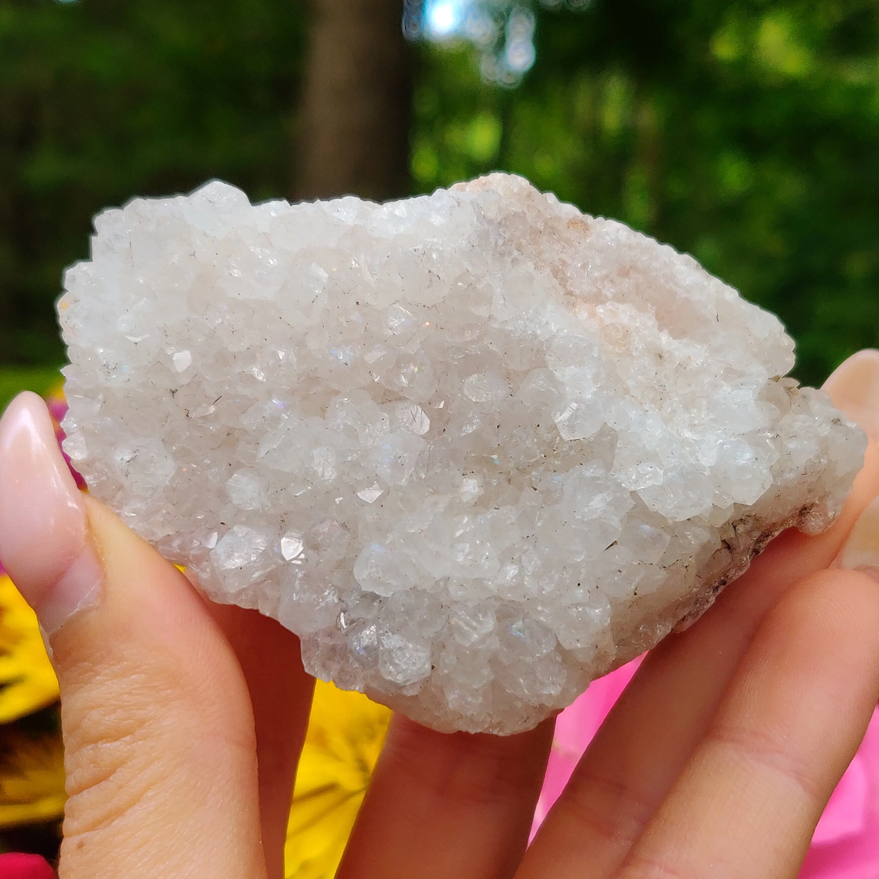 Anandalite Cluster, Natural Aurora Quartz Cluster (#5AN)