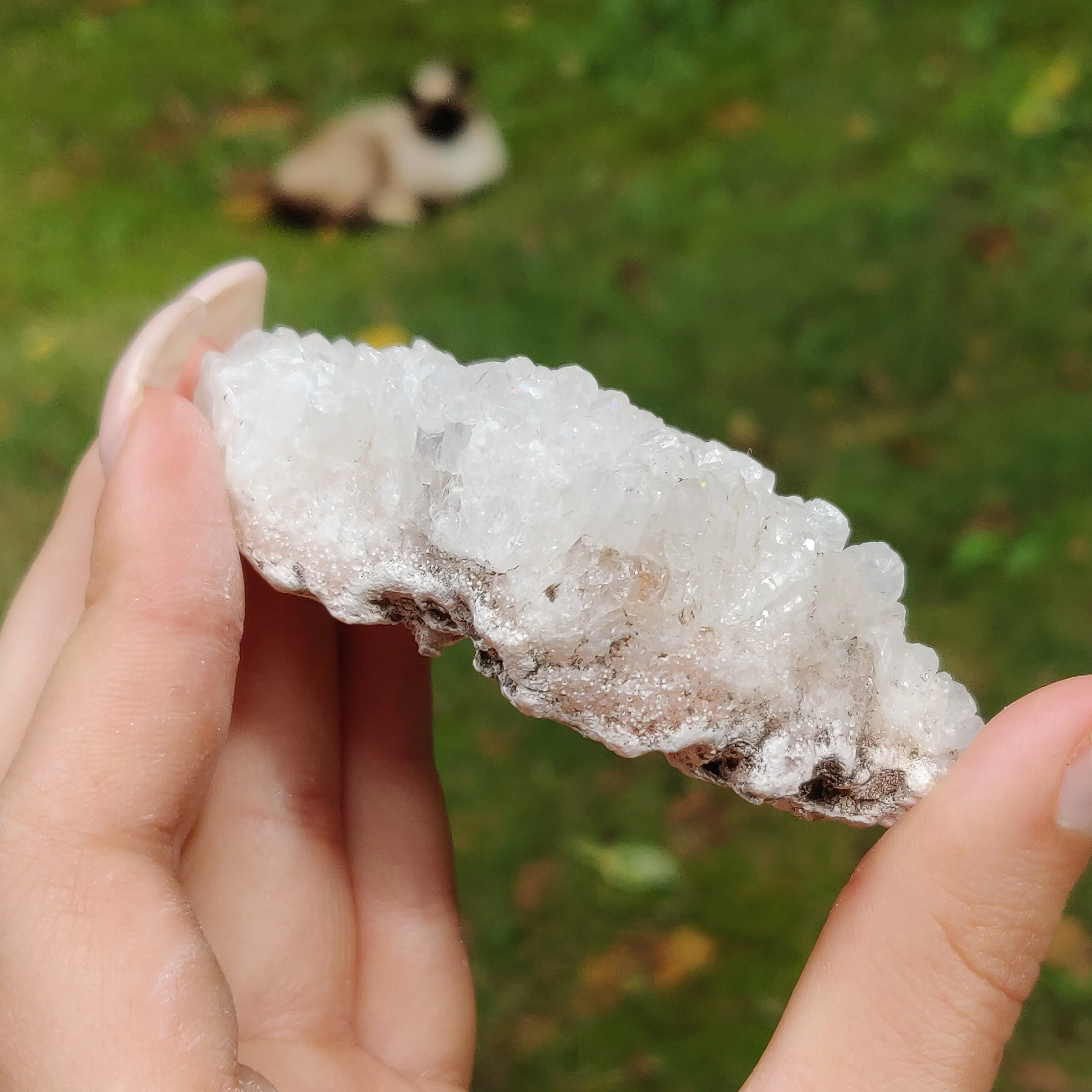 Anandalite Cluster, Natural Aurora Quartz Cluster (#5AN)