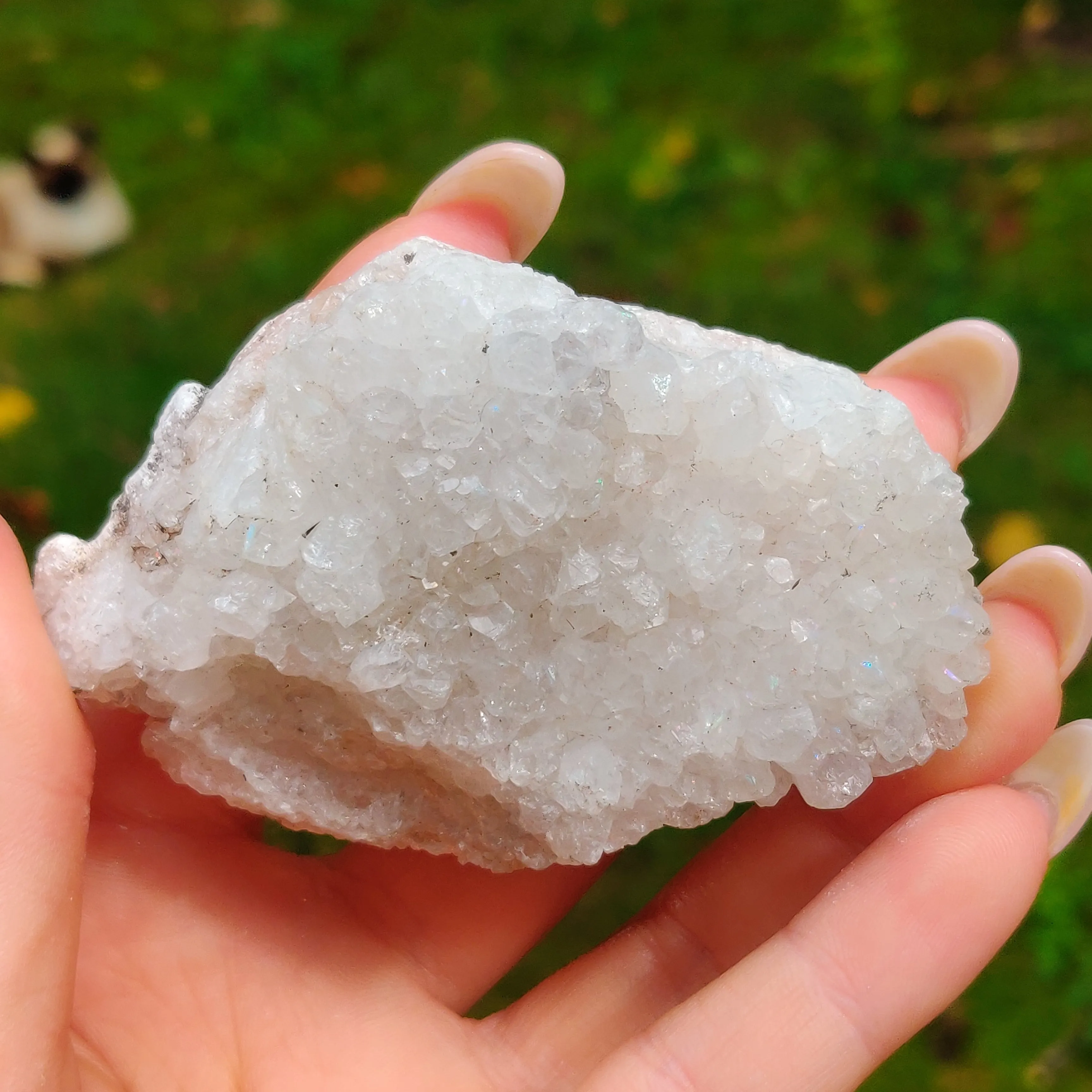 Anandalite Cluster, Natural Aurora Quartz Cluster (#5AN)