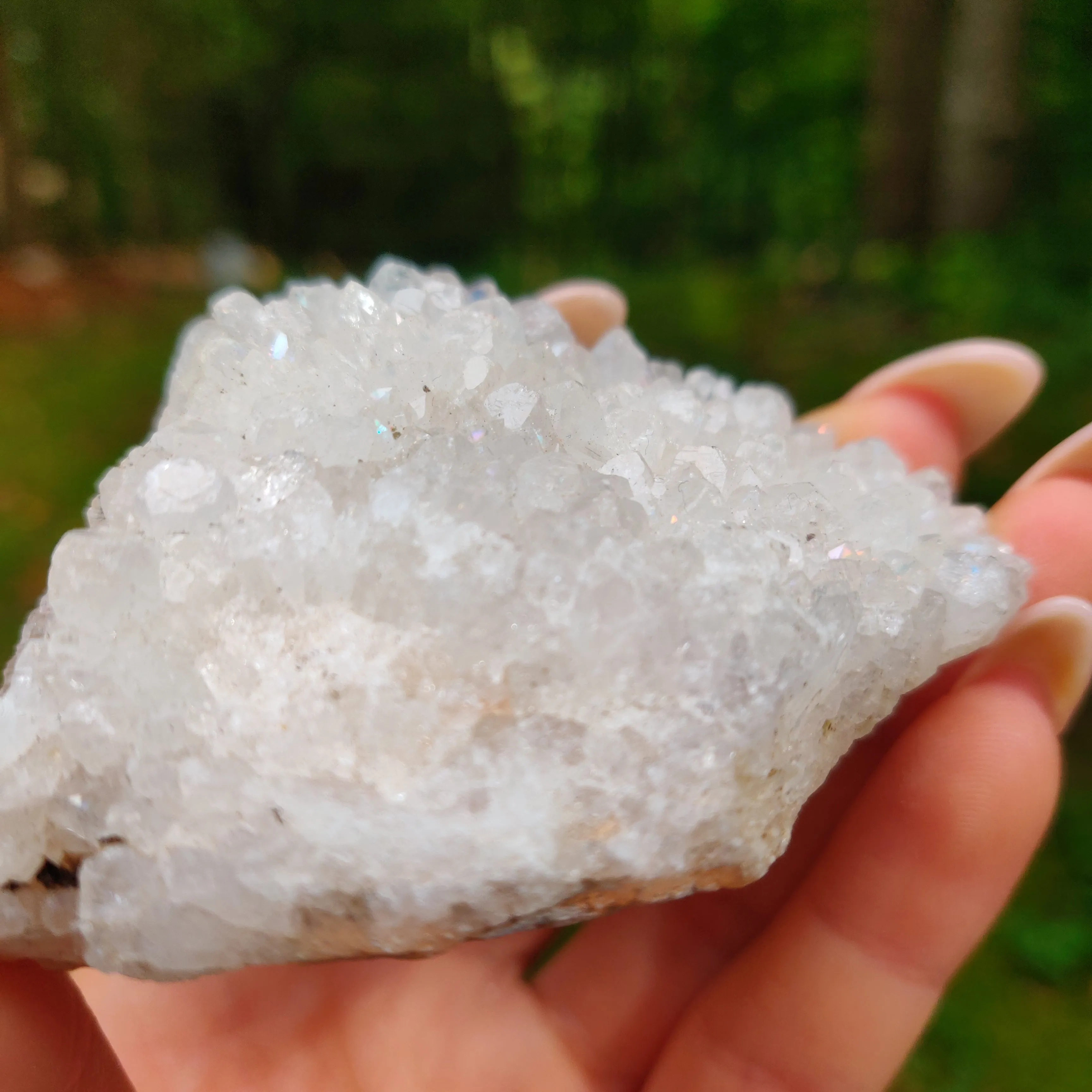 Anandalite Cluster, Natural Aurora Quartz Cluster (#5AN)