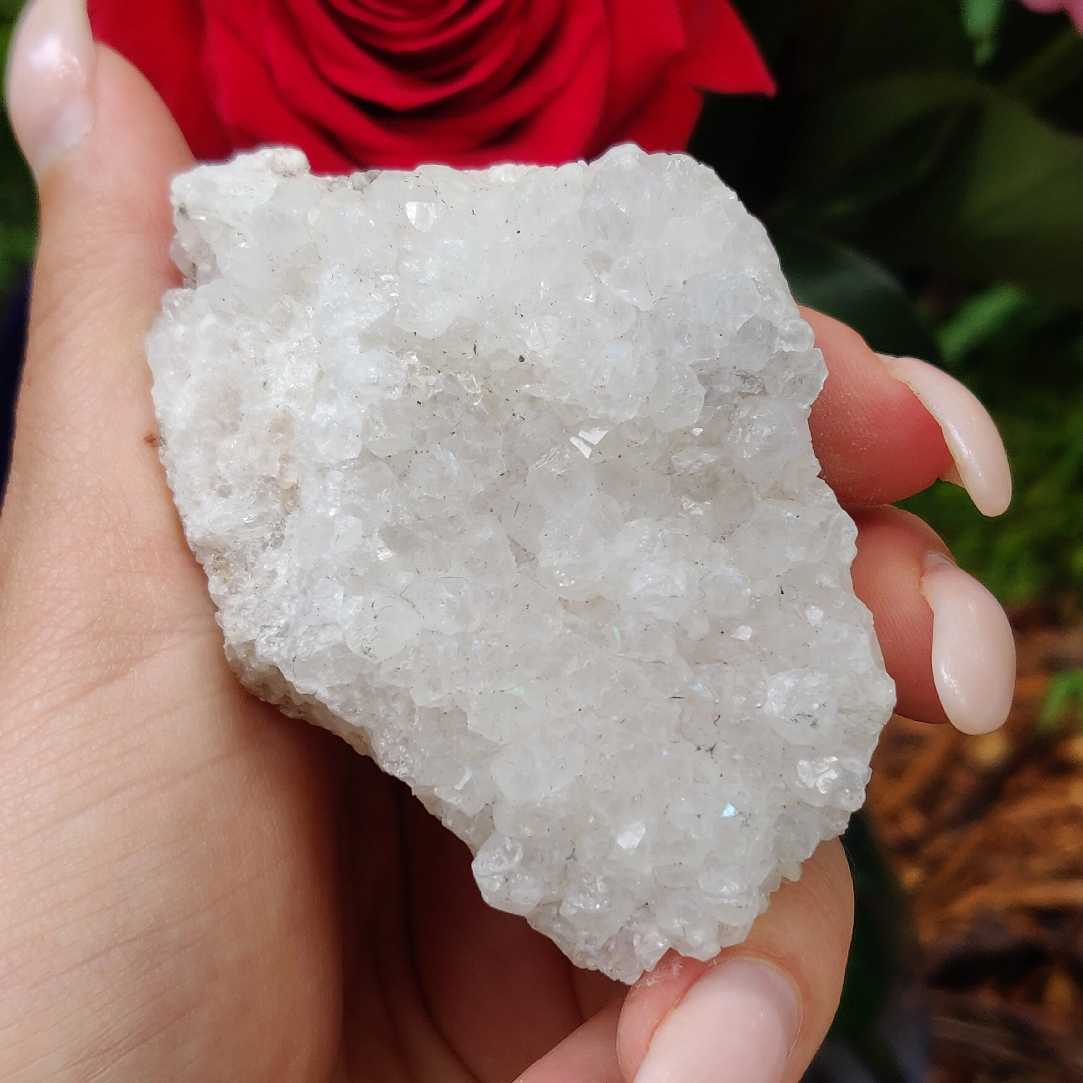 Anandalite Cluster, Natural Aurora Quartz Cluster (#5AN)