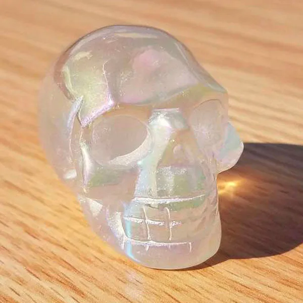 Angel Aura Quartz Crystal Skull