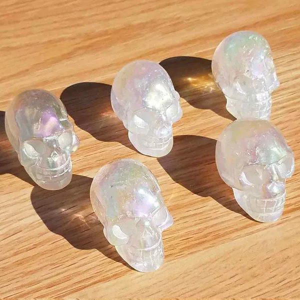 Angel Aura Quartz Crystal Skull
