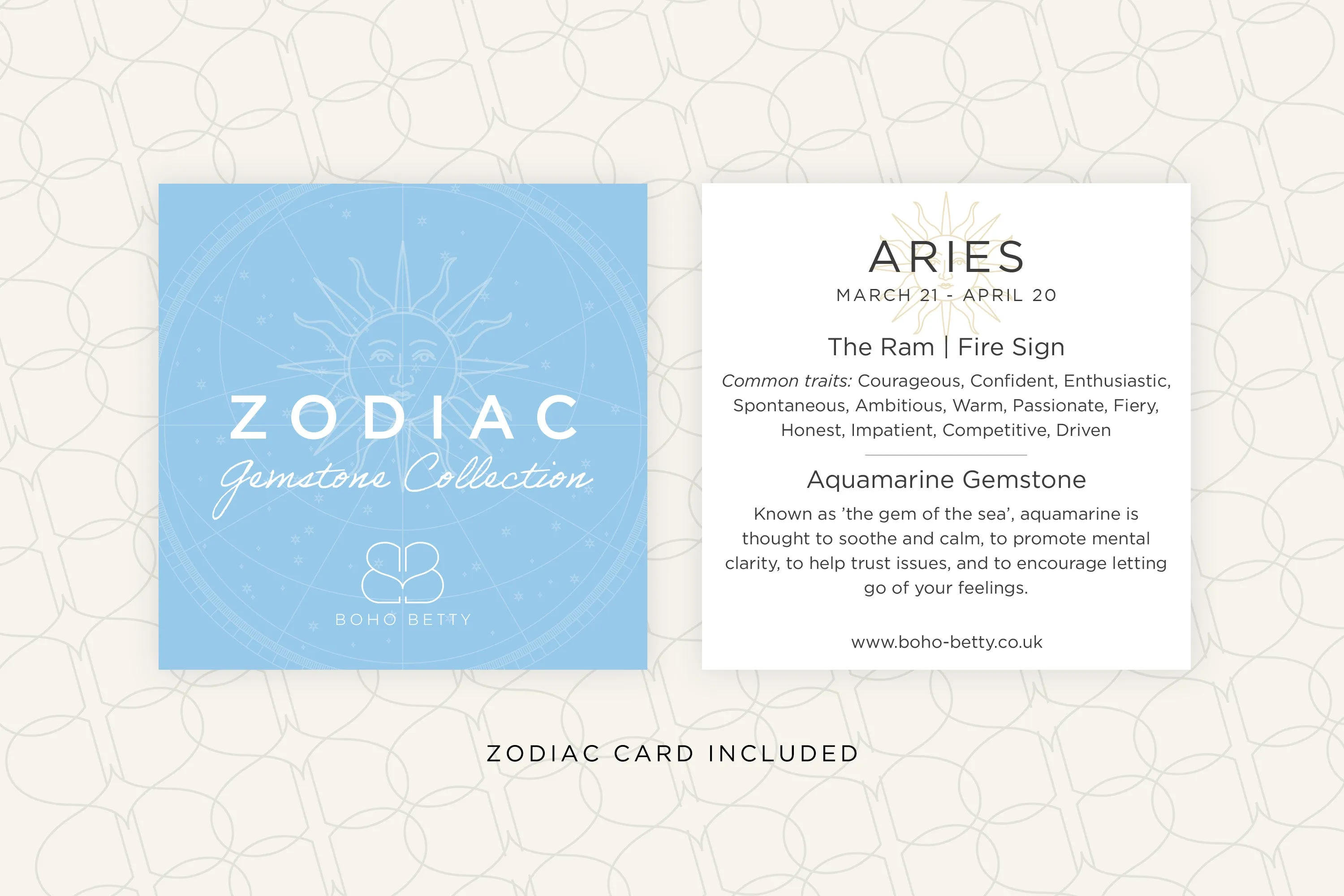 Aries Zodiac Gemstone Gold Bracelet