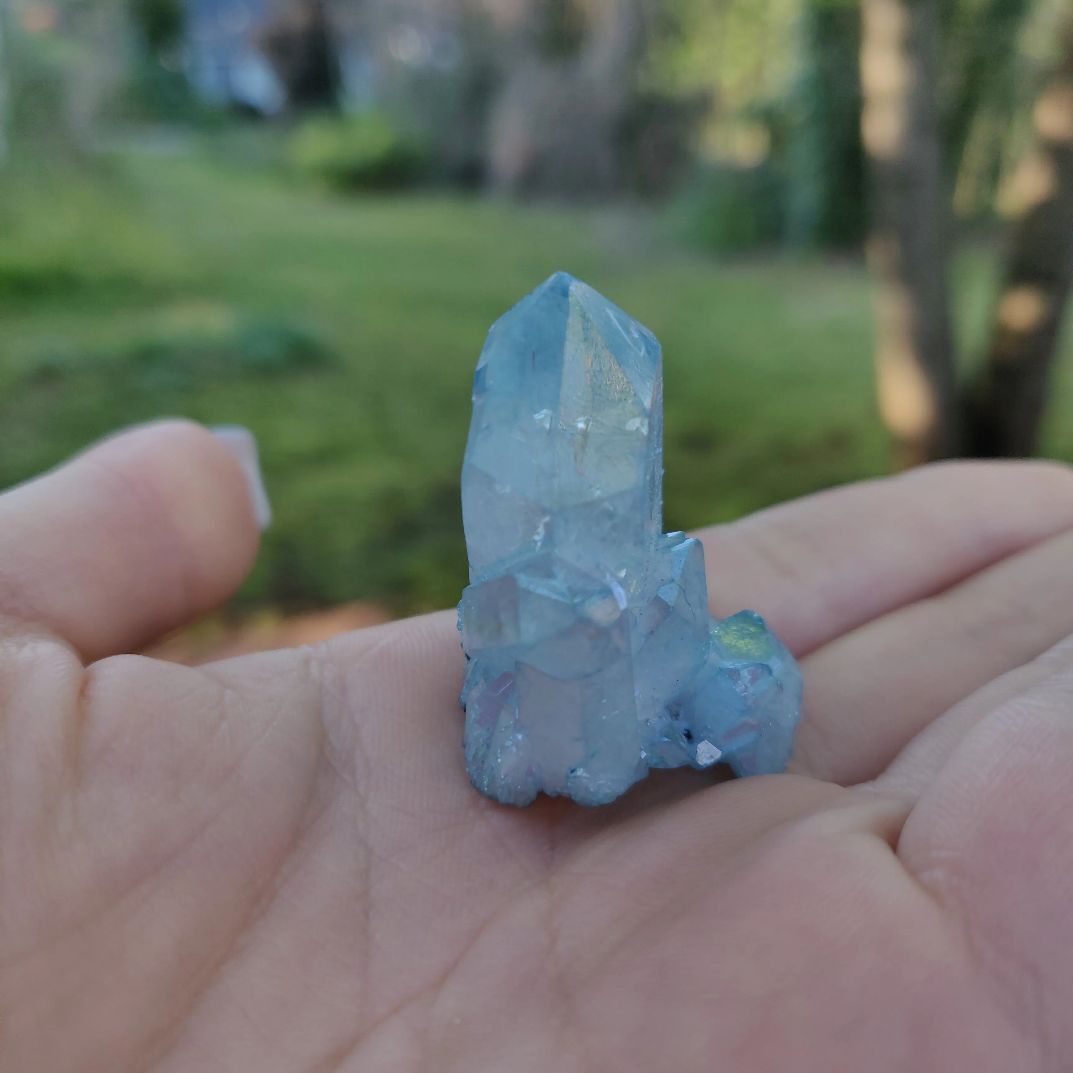 Arkansas Aqua Aura Quartz Point (#9)