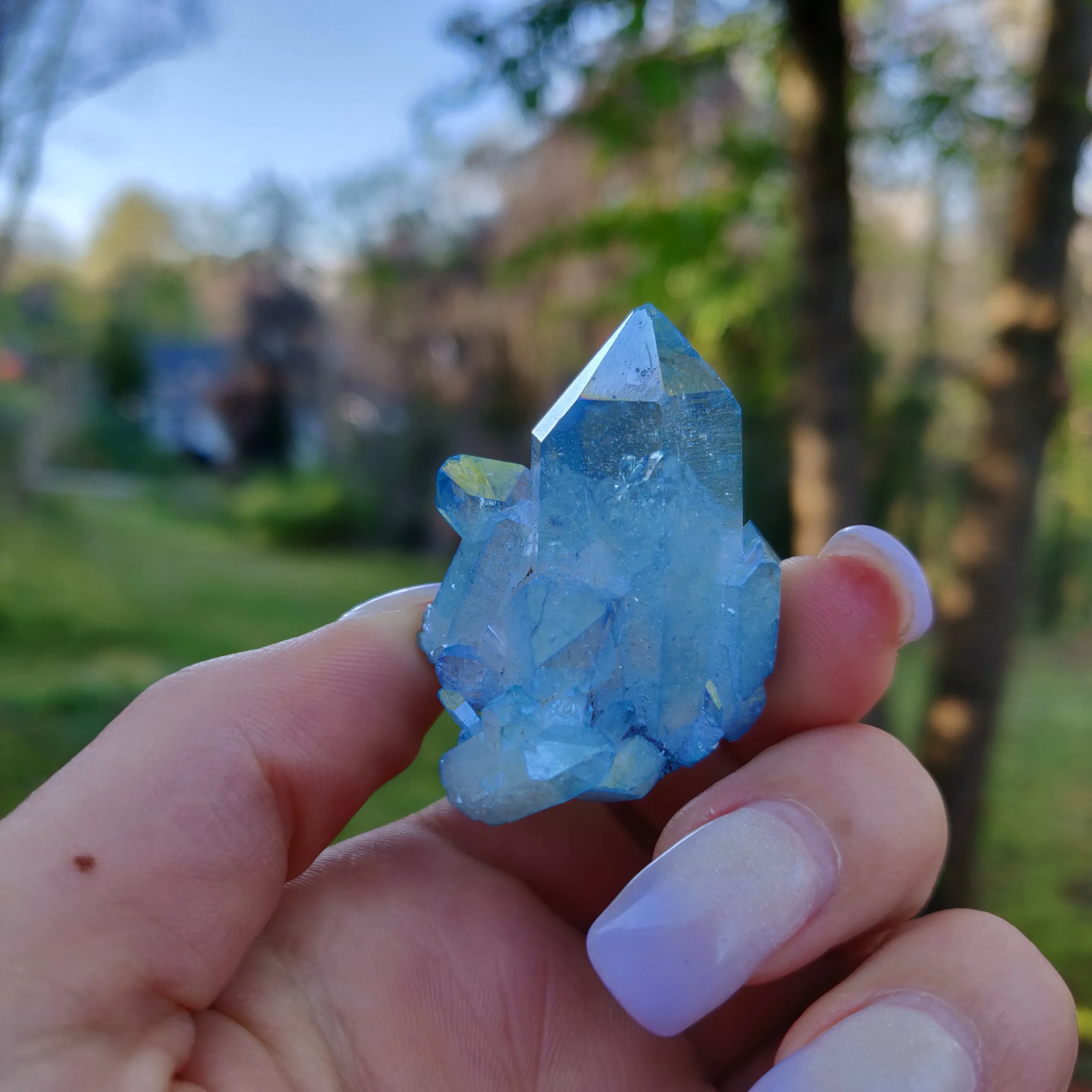 Arkansas Aqua Aura Quartz Point (#9)