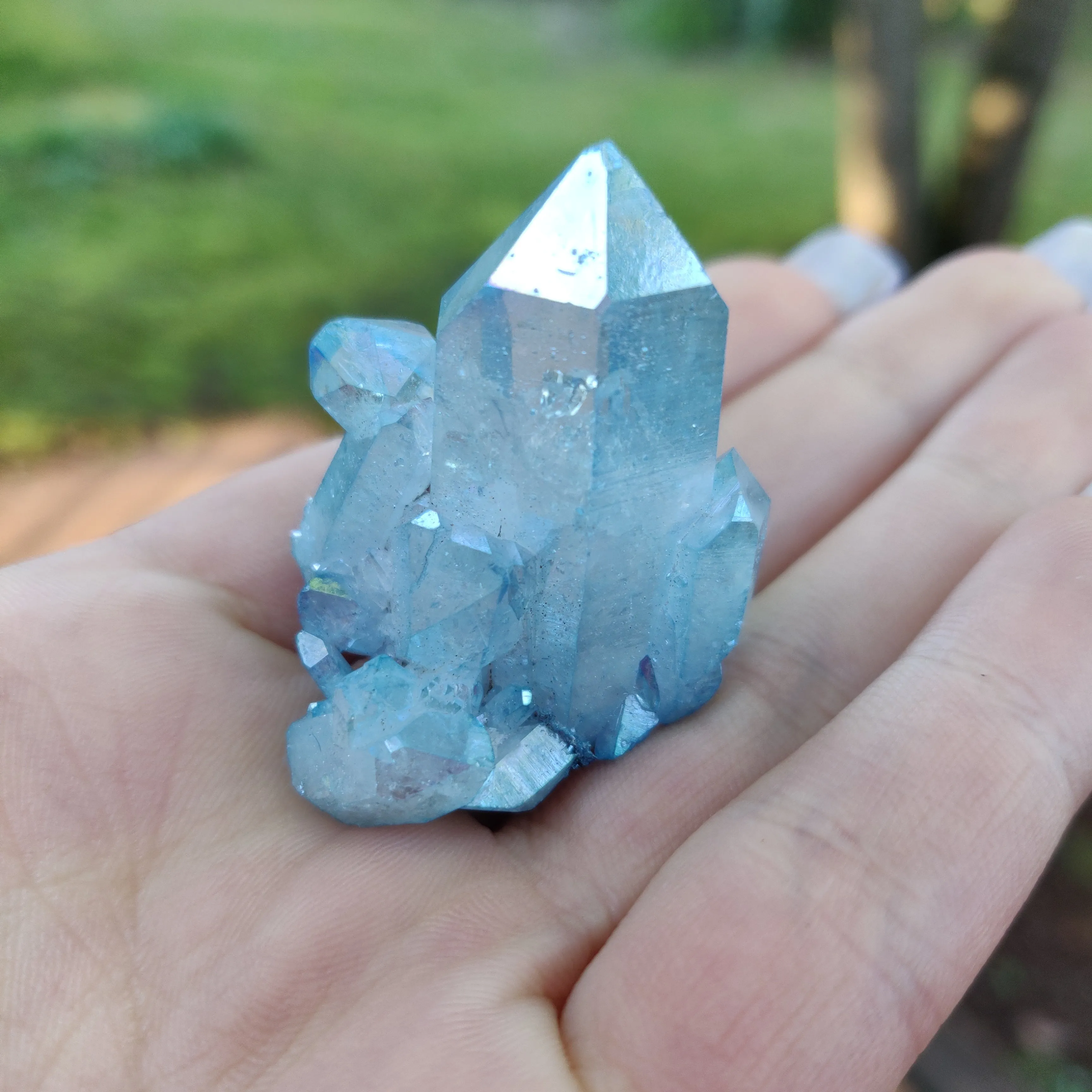 Arkansas Aqua Aura Quartz Point (#9)