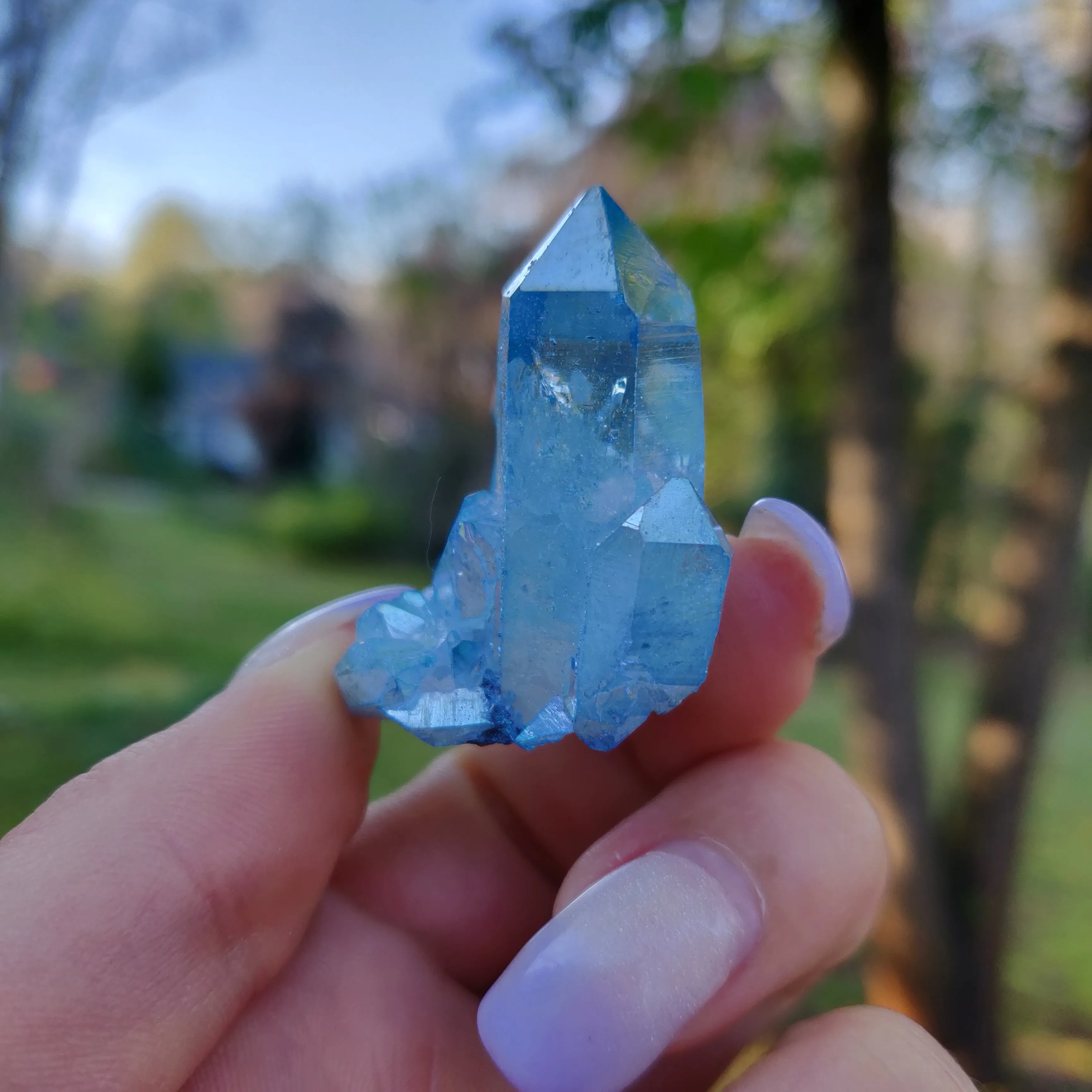 Arkansas Aqua Aura Quartz Point (#9)
