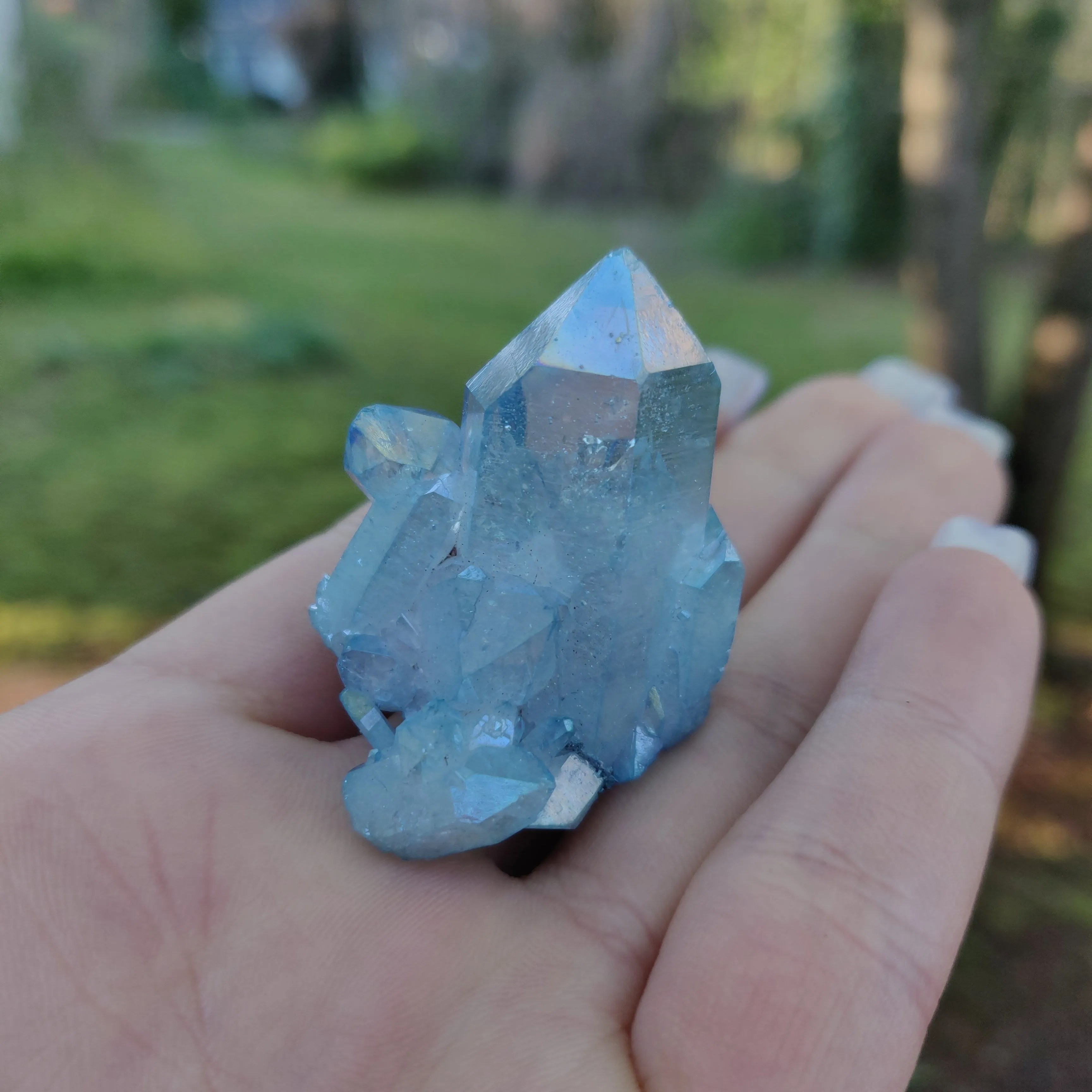 Arkansas Aqua Aura Quartz Point (#9)