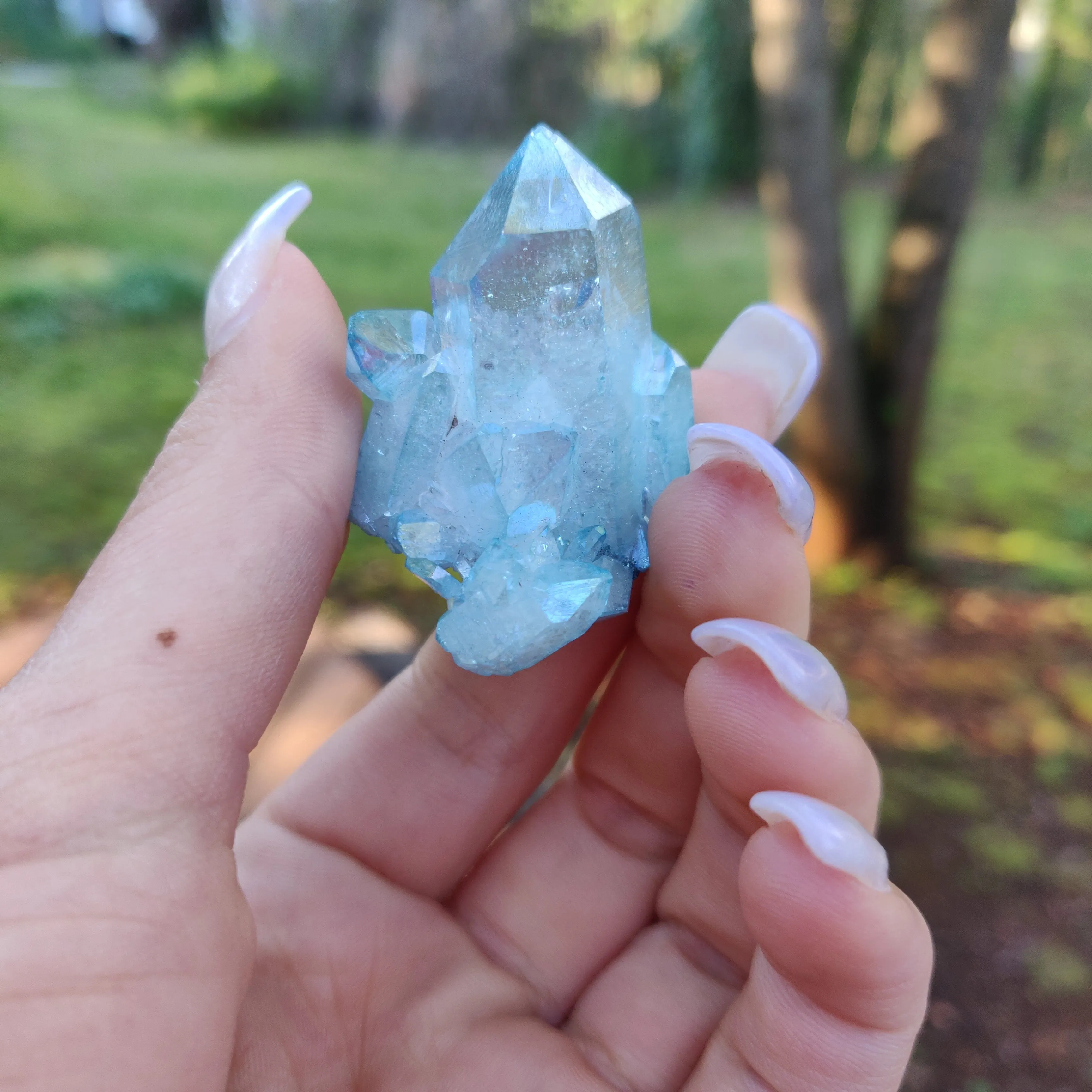 Arkansas Aqua Aura Quartz Point (#9)