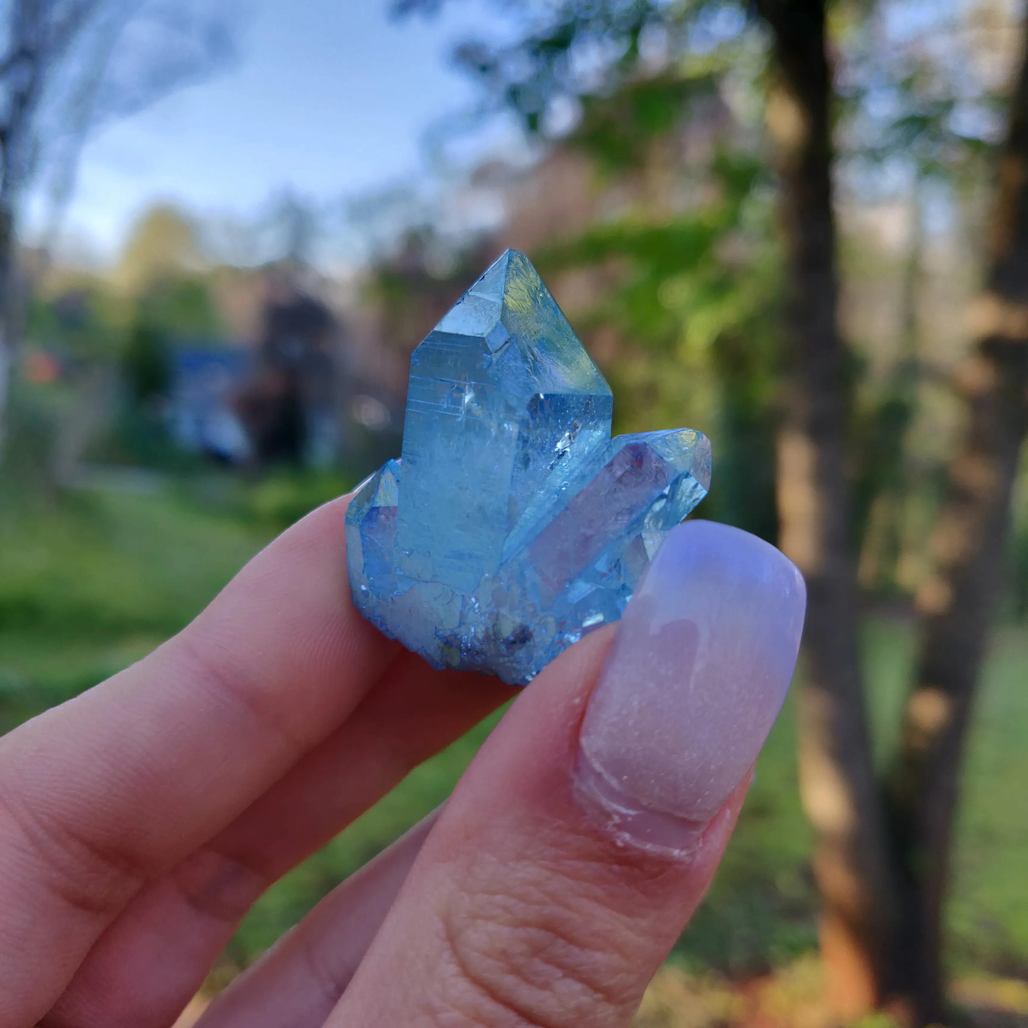 Arkansas Aqua Aura Quartz Point (#9)