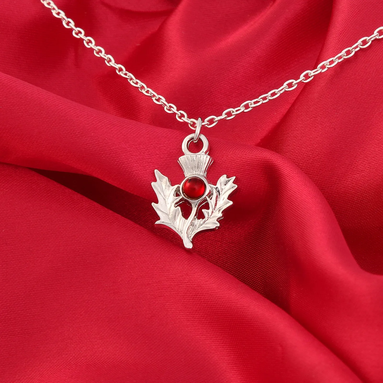 Art Pewter Thistle Pendant January