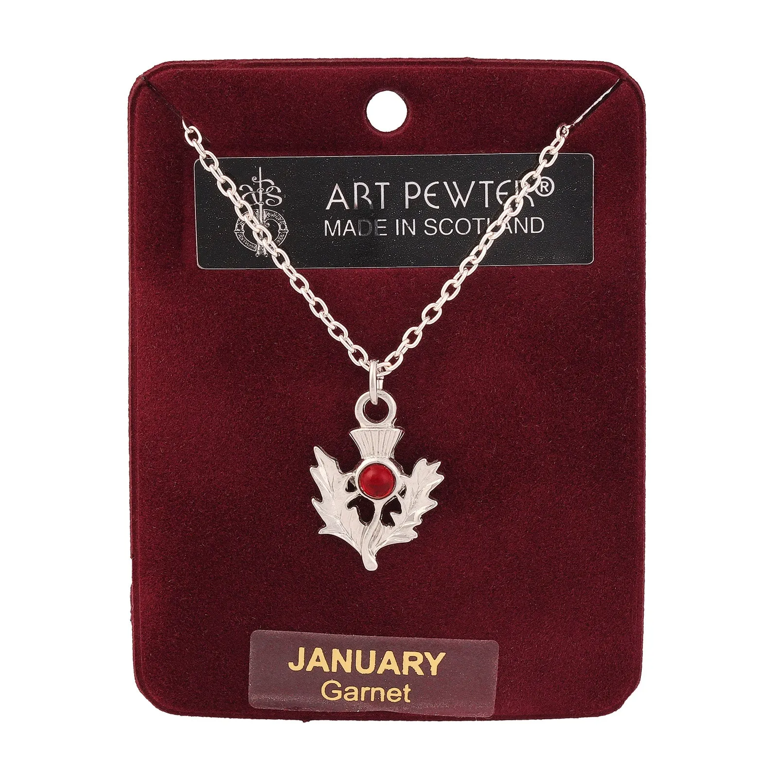 Art Pewter Thistle Pendant January