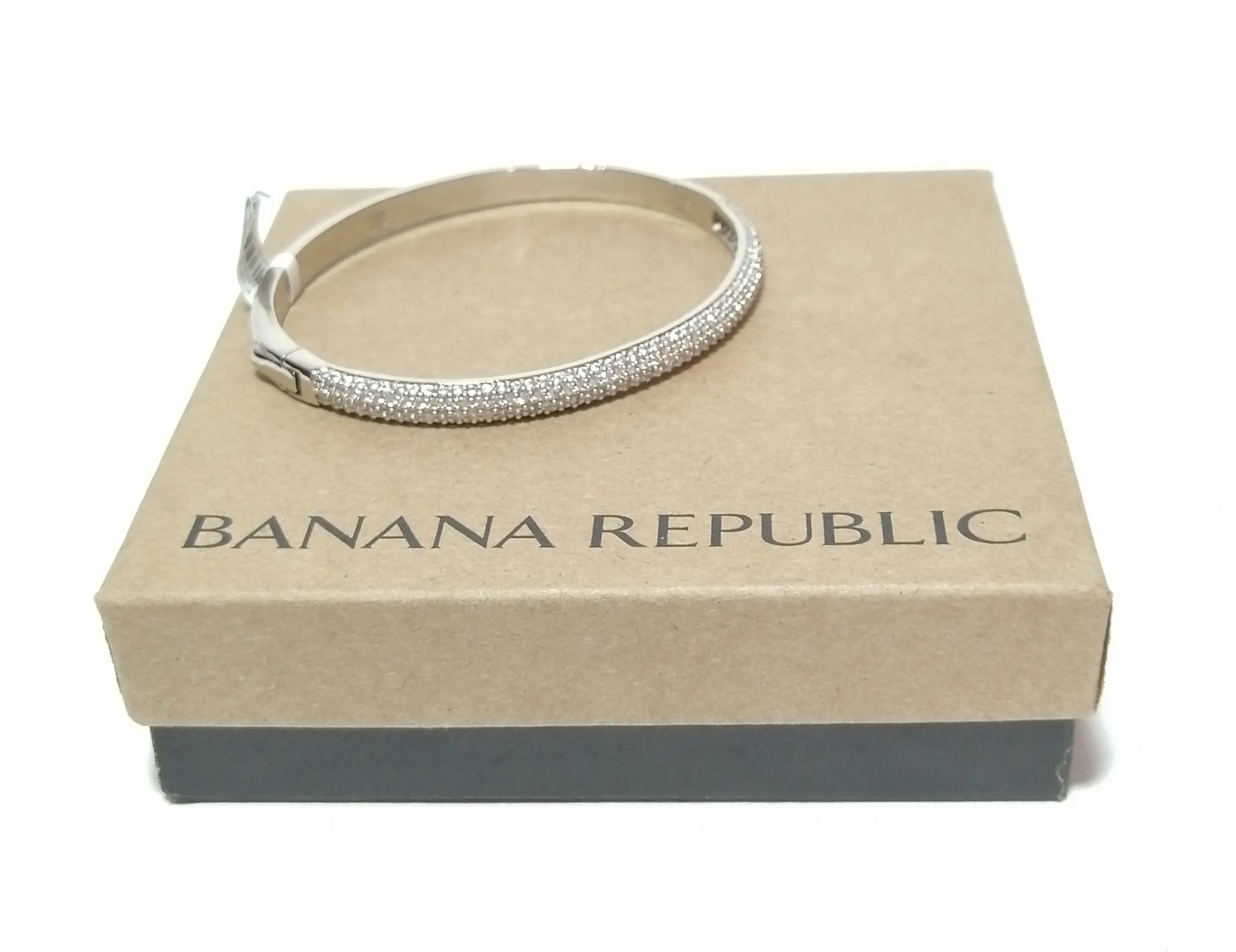 Banana Republic Silver Rhinestones Bangle | Brand New |
