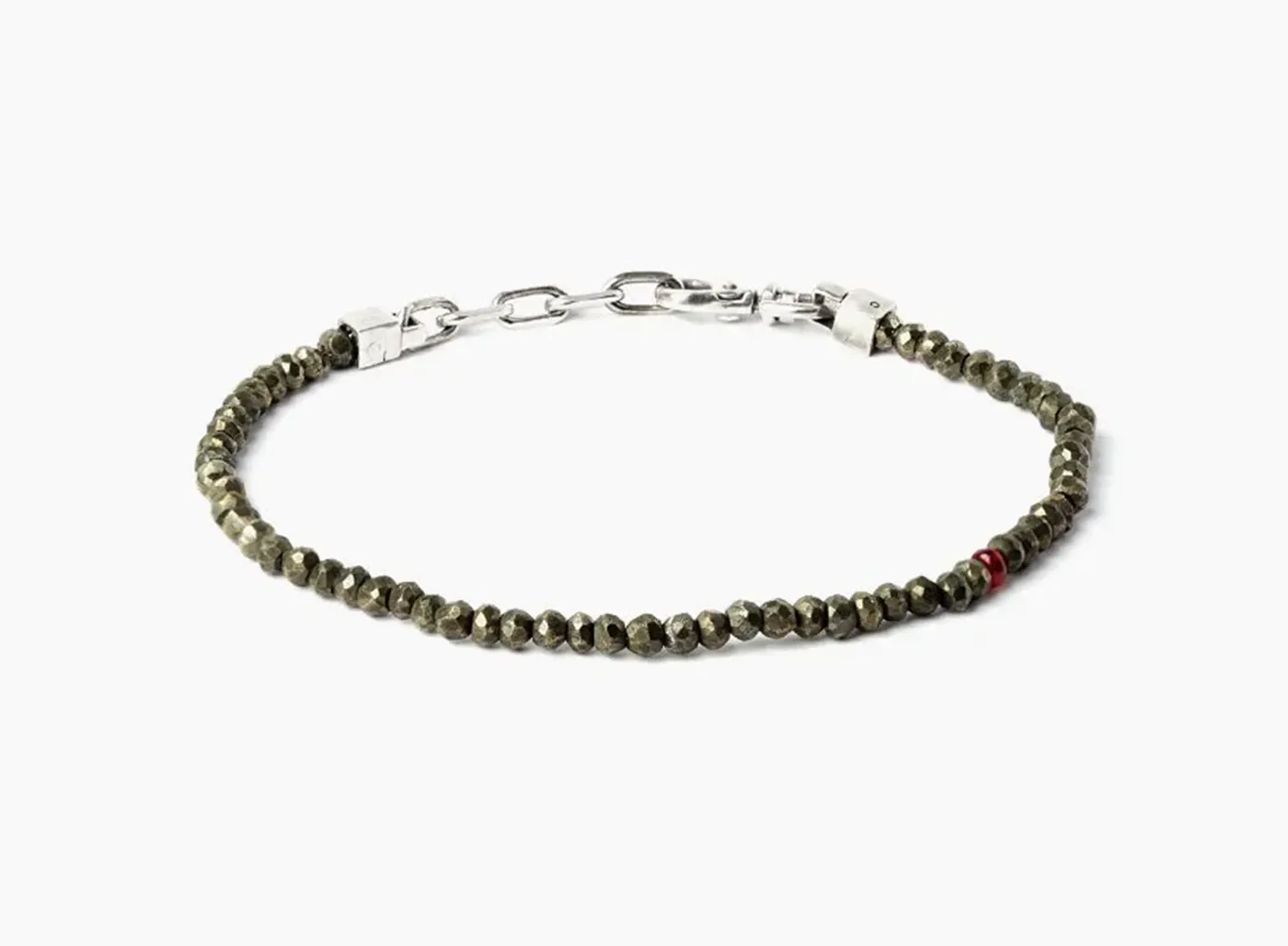 BEADED STONES PYRITE BRACELET 152