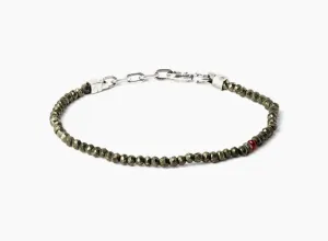 BEADED STONES PYRITE BRACELET 152