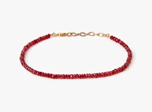 BEADED STONES RUBY BRACELET 312