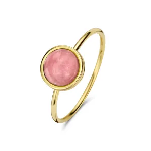 Belleville Adora 14 karat gold ring with rose quartz gemstone