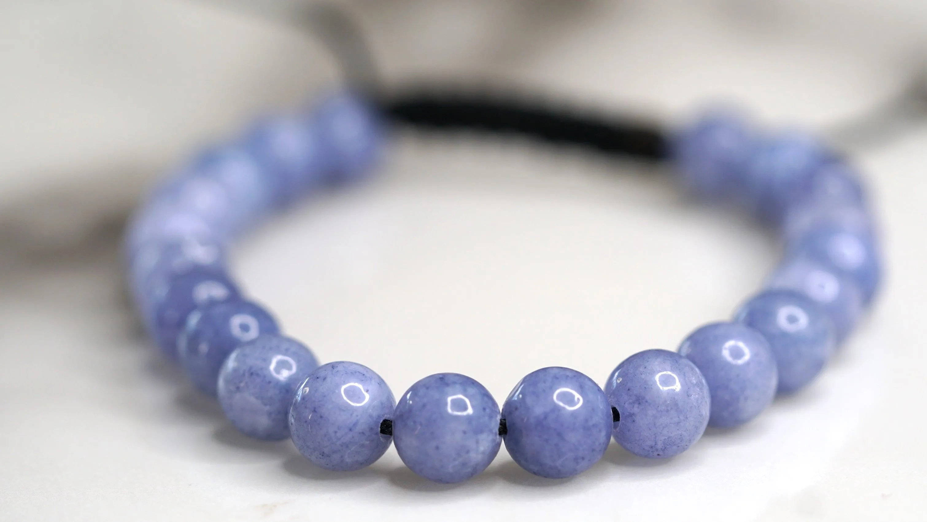 Blue Agate Stretchable Wrist Bracelet