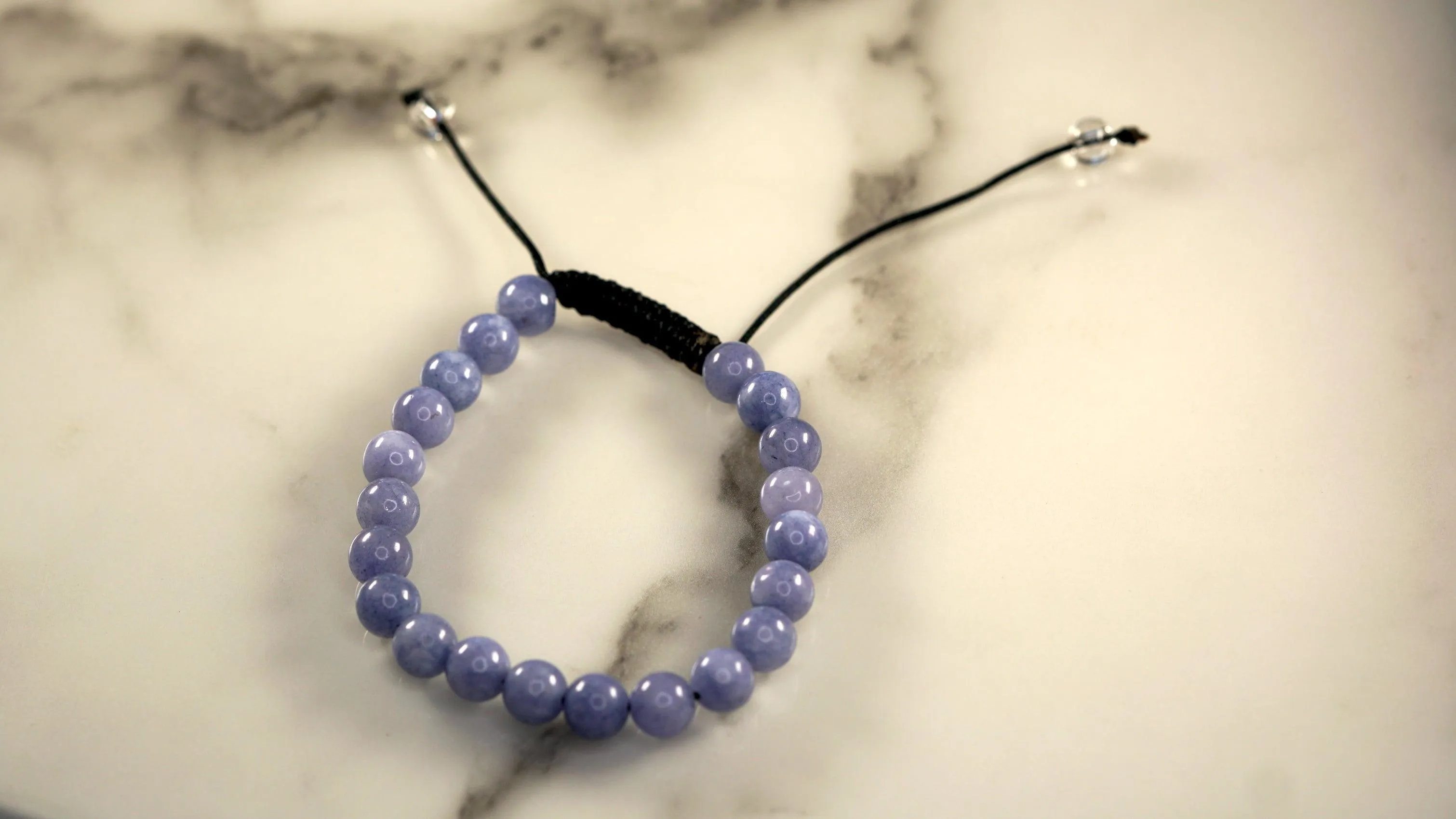 Blue Agate Stretchable Wrist Bracelet