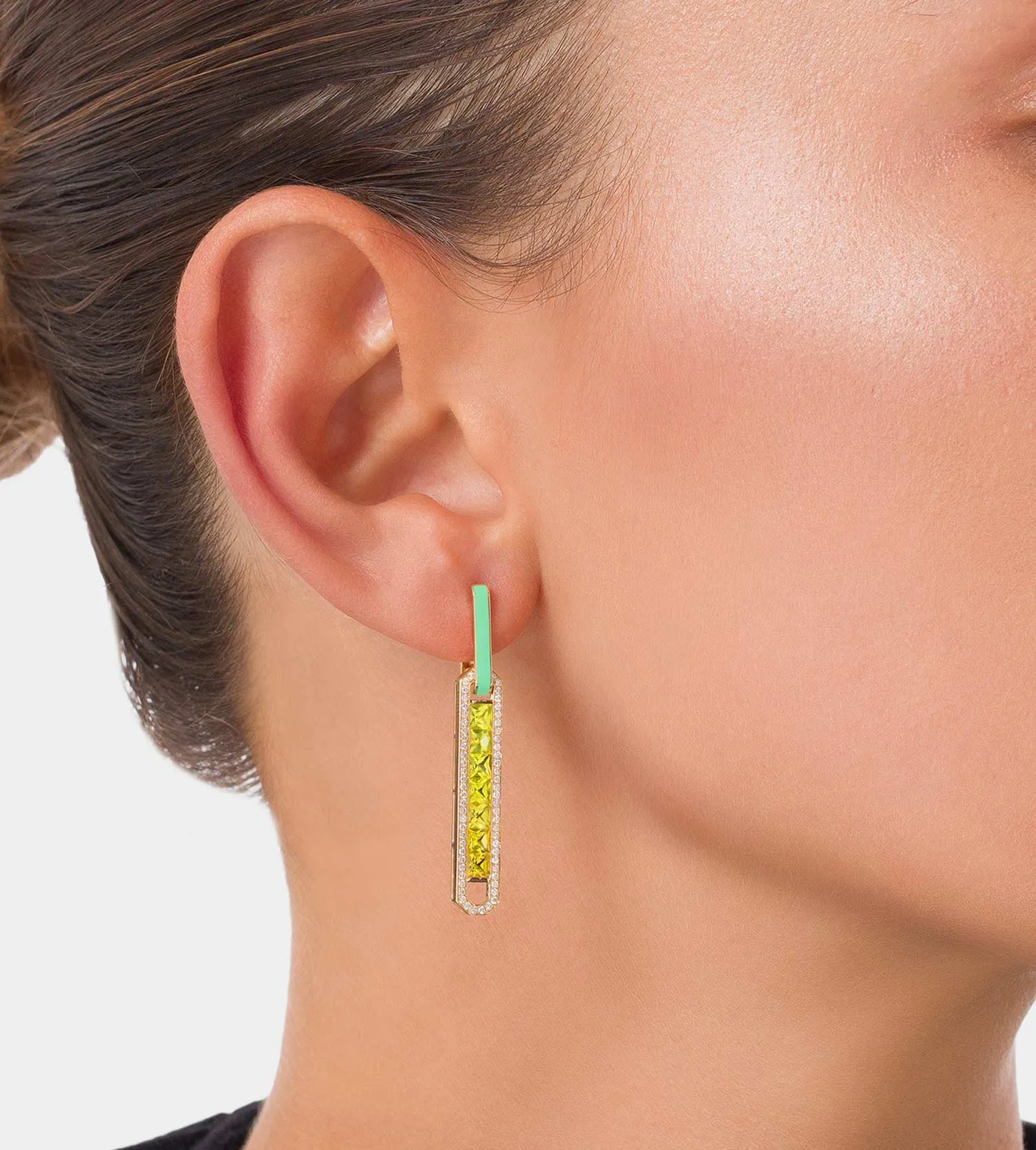 Boho earth yellow earrings