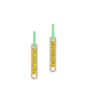 Boho earth yellow earrings