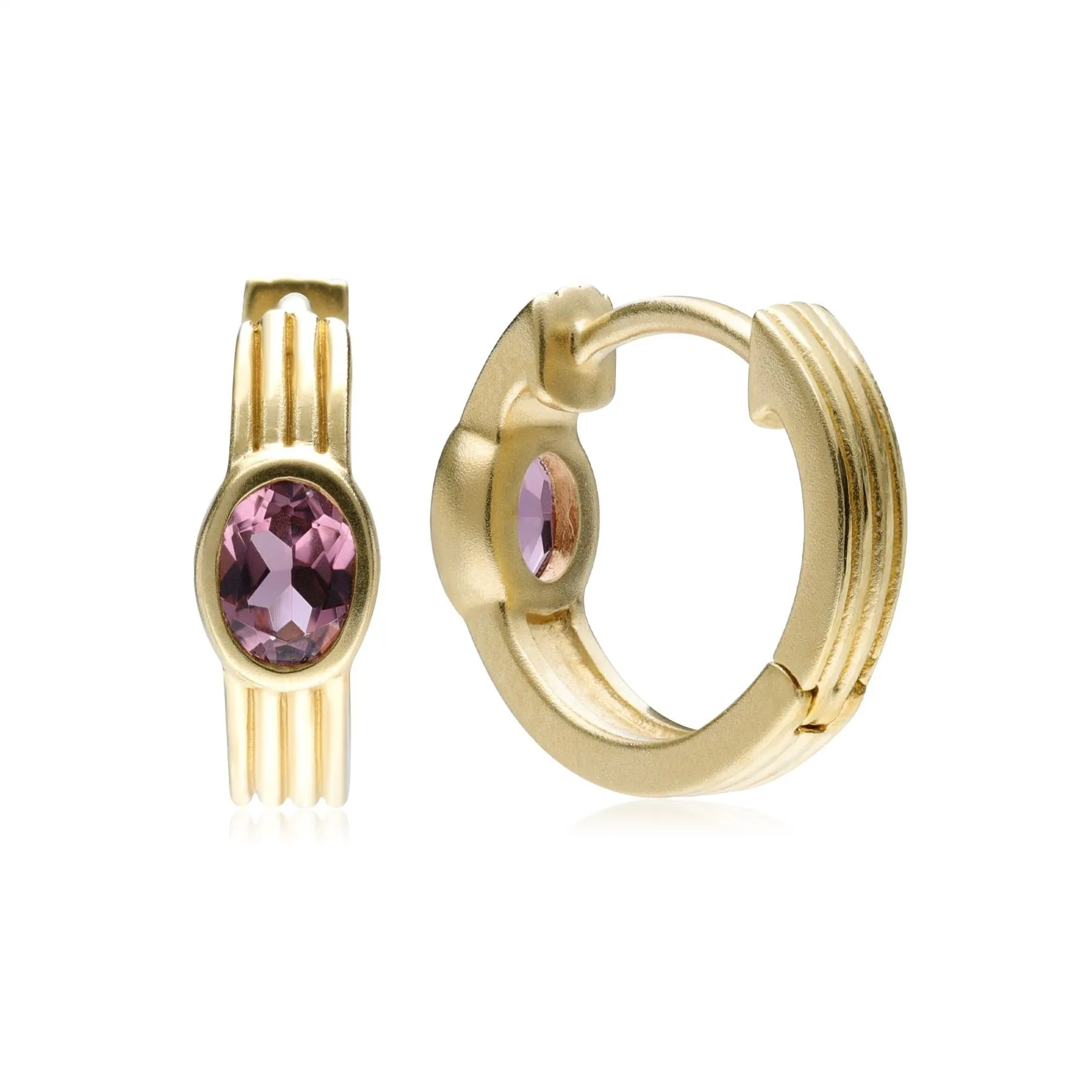 Boucles d'Oreilles Mini Créoles Caruso Tourmaine Rose