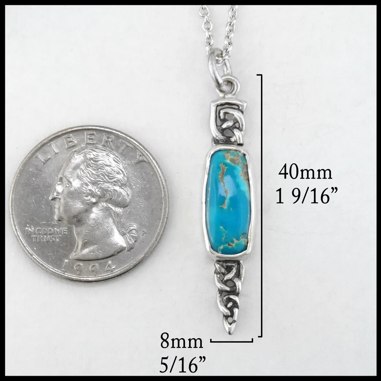 Celtic Knot Pendant with Turquoise