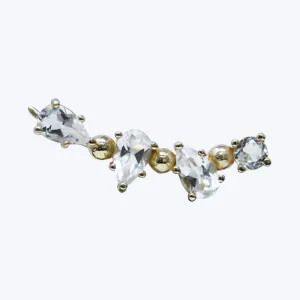 Classique Pear White Topaz Ear Crawler