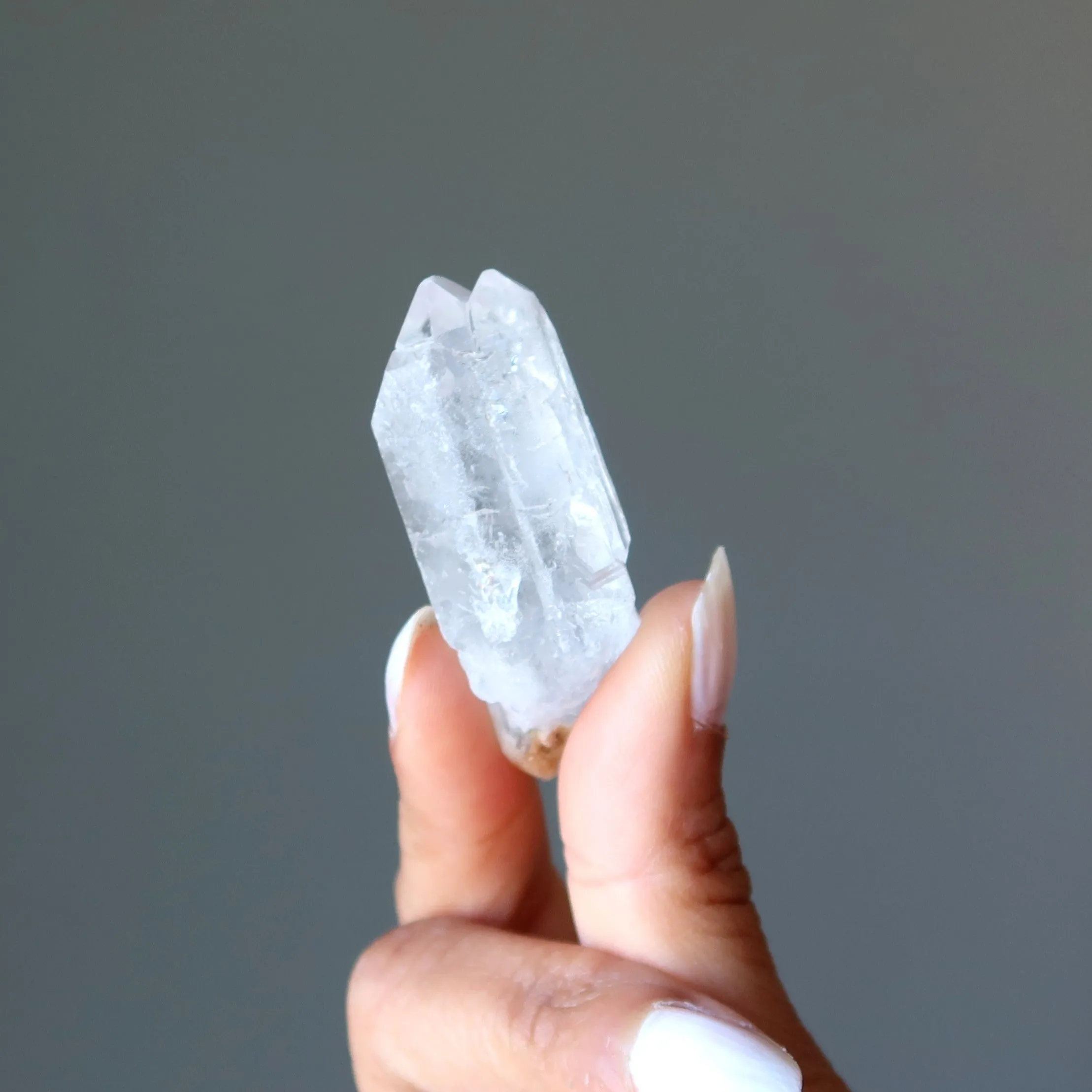 Clear Quartz Raw Crystal Set Double Duty Point Stones